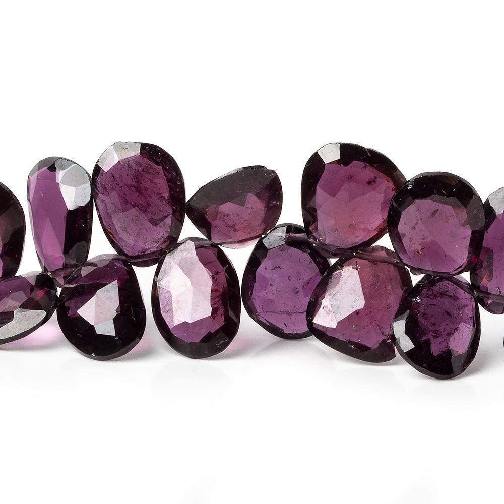 9x8-11x8mm Rhodolite Garnet Faceted Free shapes 7.5 inch 50 beads AAA