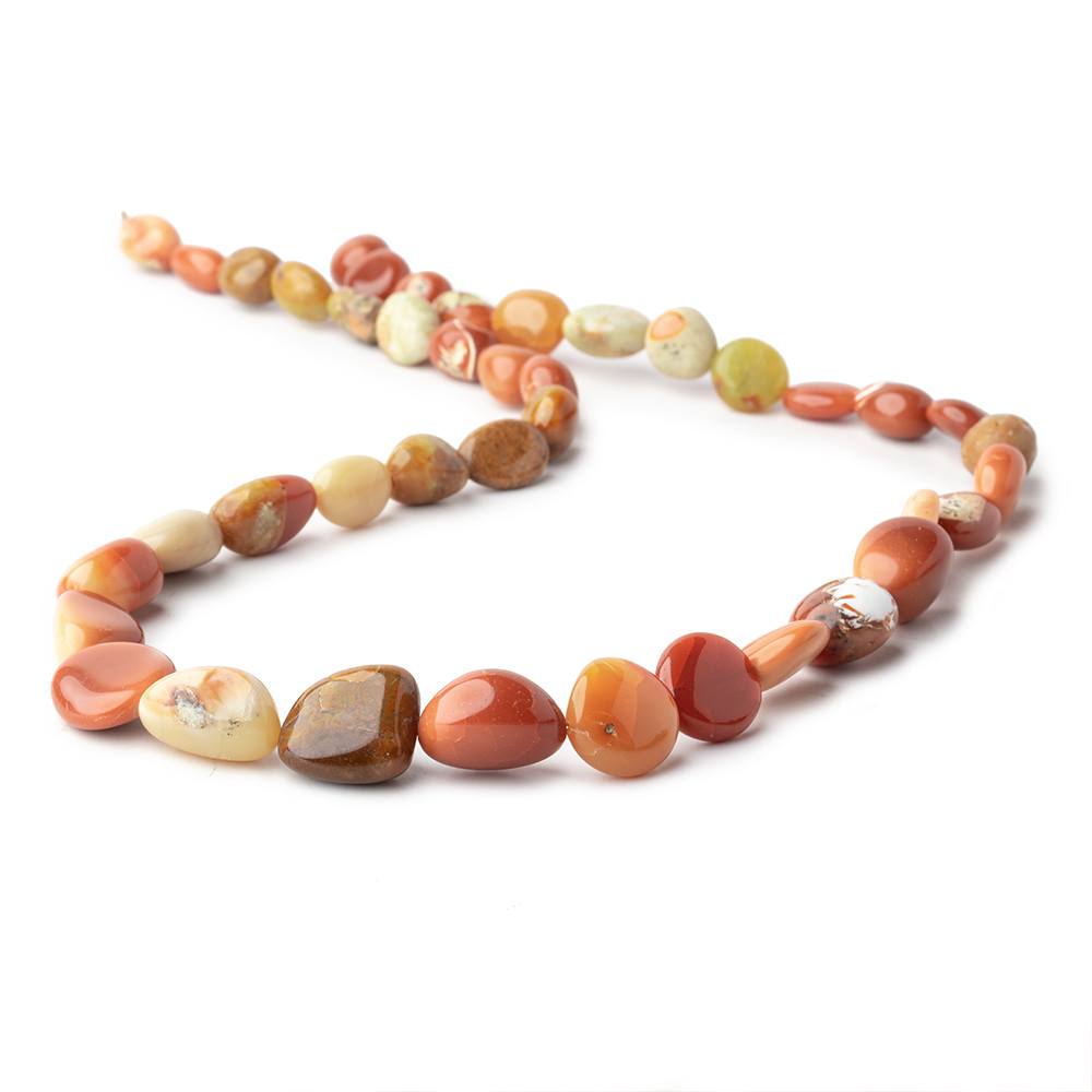 9x8-18x10mm Multi Color Fire Opal Plain Nugget Beads 16.5 inch 30 pieces