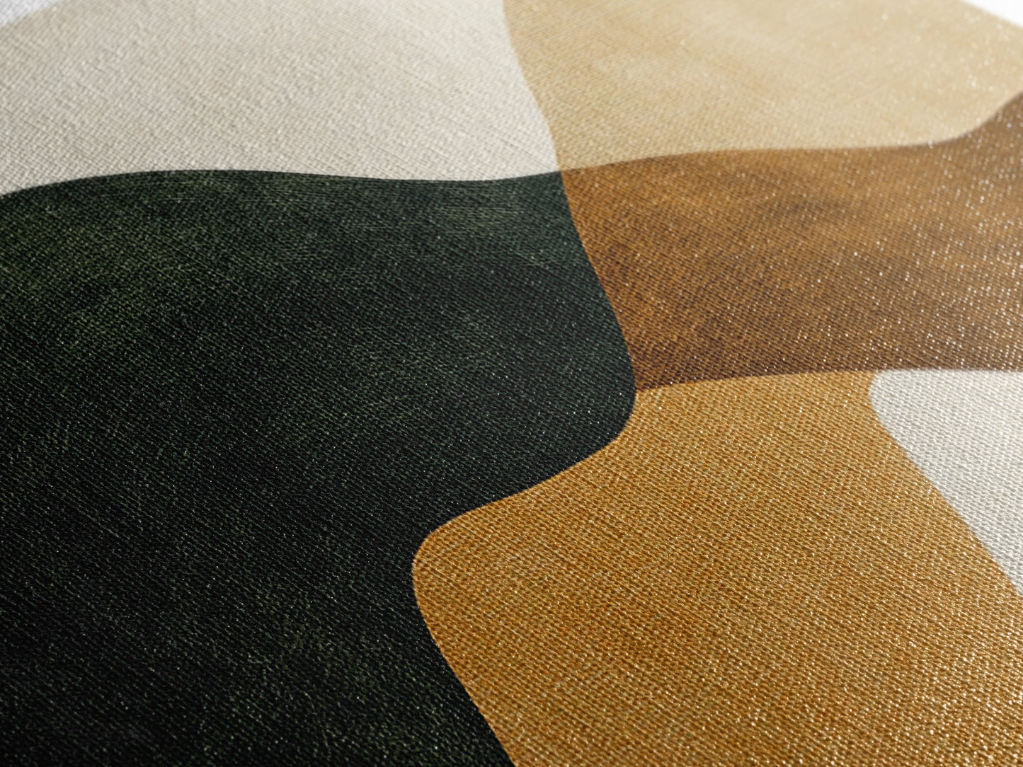 Earth Tones Abstract Painting Print, Eclectic Boho Style Wall Art, Oversized Panoramic Print, Above Sofa Abstract Painting
