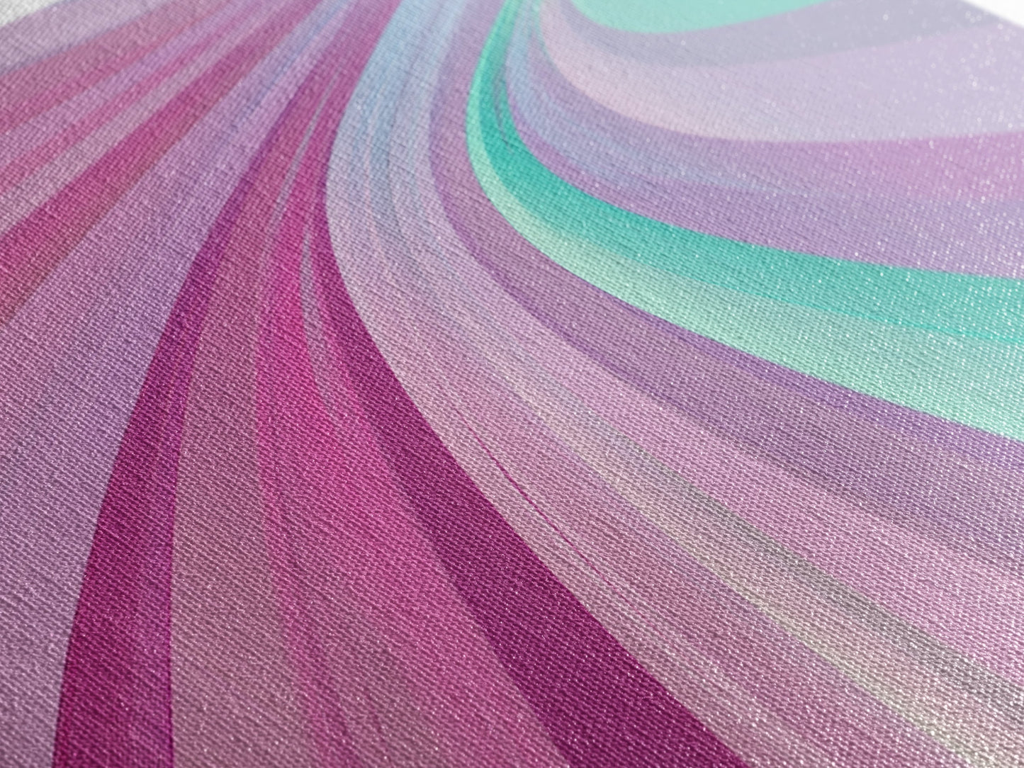 Mid-Century Modern Pastel Colors Wall Art, Turquoise and Purple