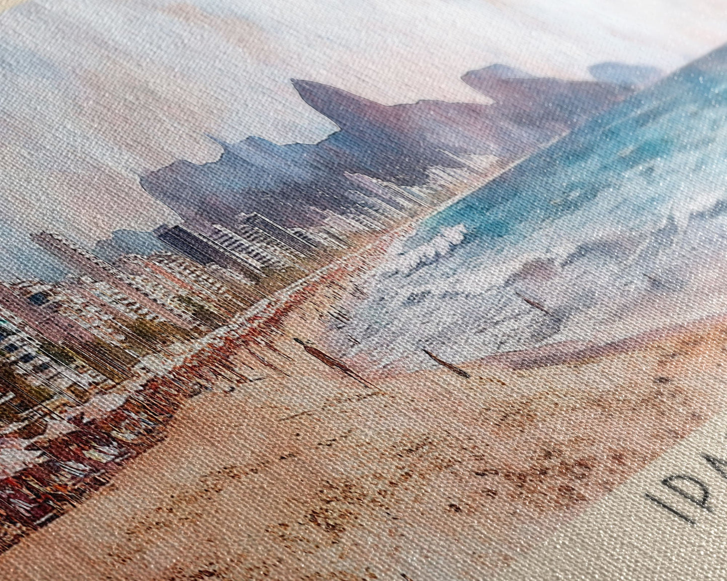 Ipanema, Brazil Watercolor Print, Vacation Gift, Brazil Wall Art, Beach Painting, Beach Decor, Large Wall Art, Wood Frame Art