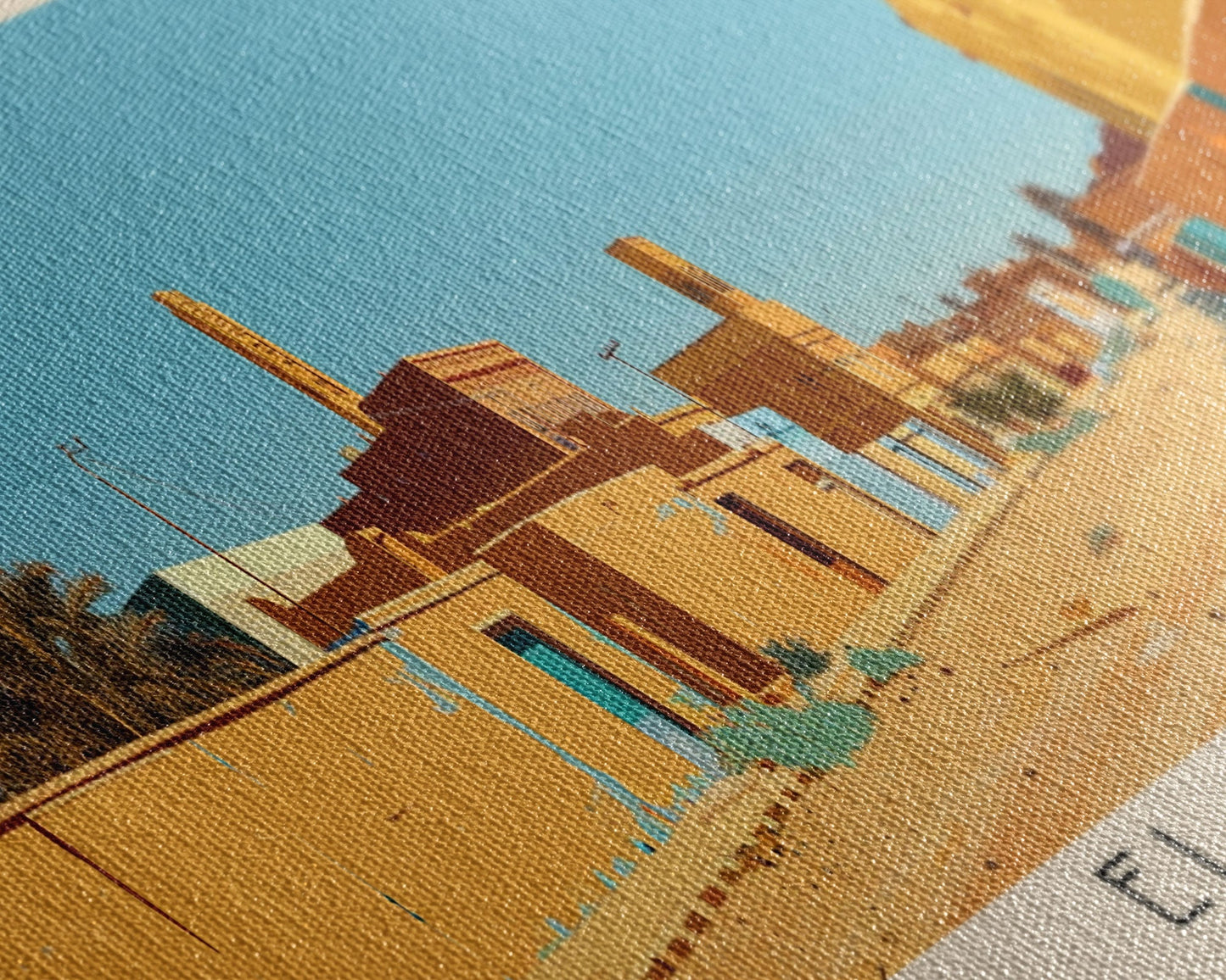 El-Obeid, Sudan Panoramic Canvas Print, El-Obeid, Sudan Painting, Sudan Art, El-Obeid Travel Poster, Travel Art, Vacation Gift