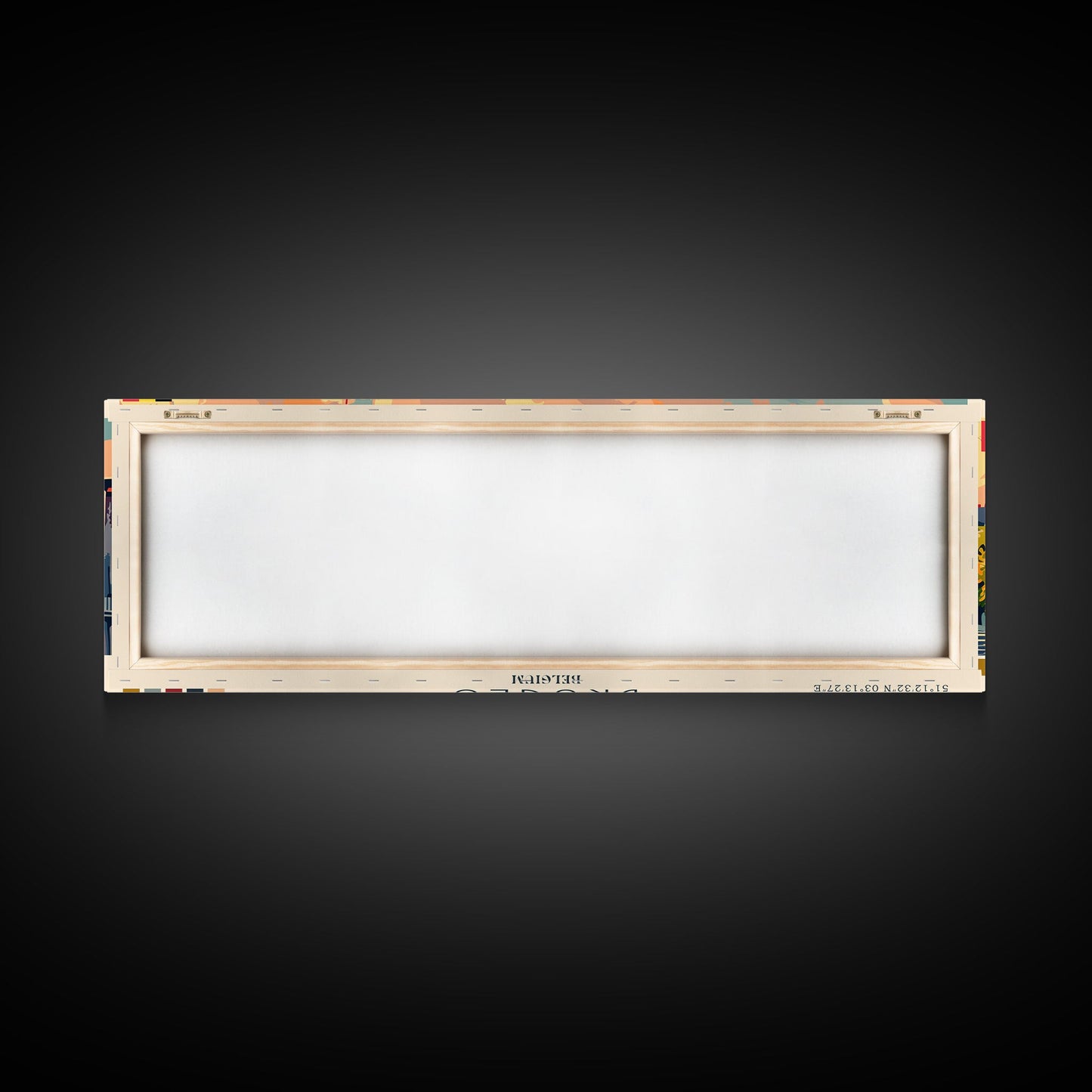 Bruges Belgium Travel Art, City Art, Framed Canvas Print or Metal Wall Art, Europe Travel Poster, Panoramic Wall Art, Extra Wide Wall Art