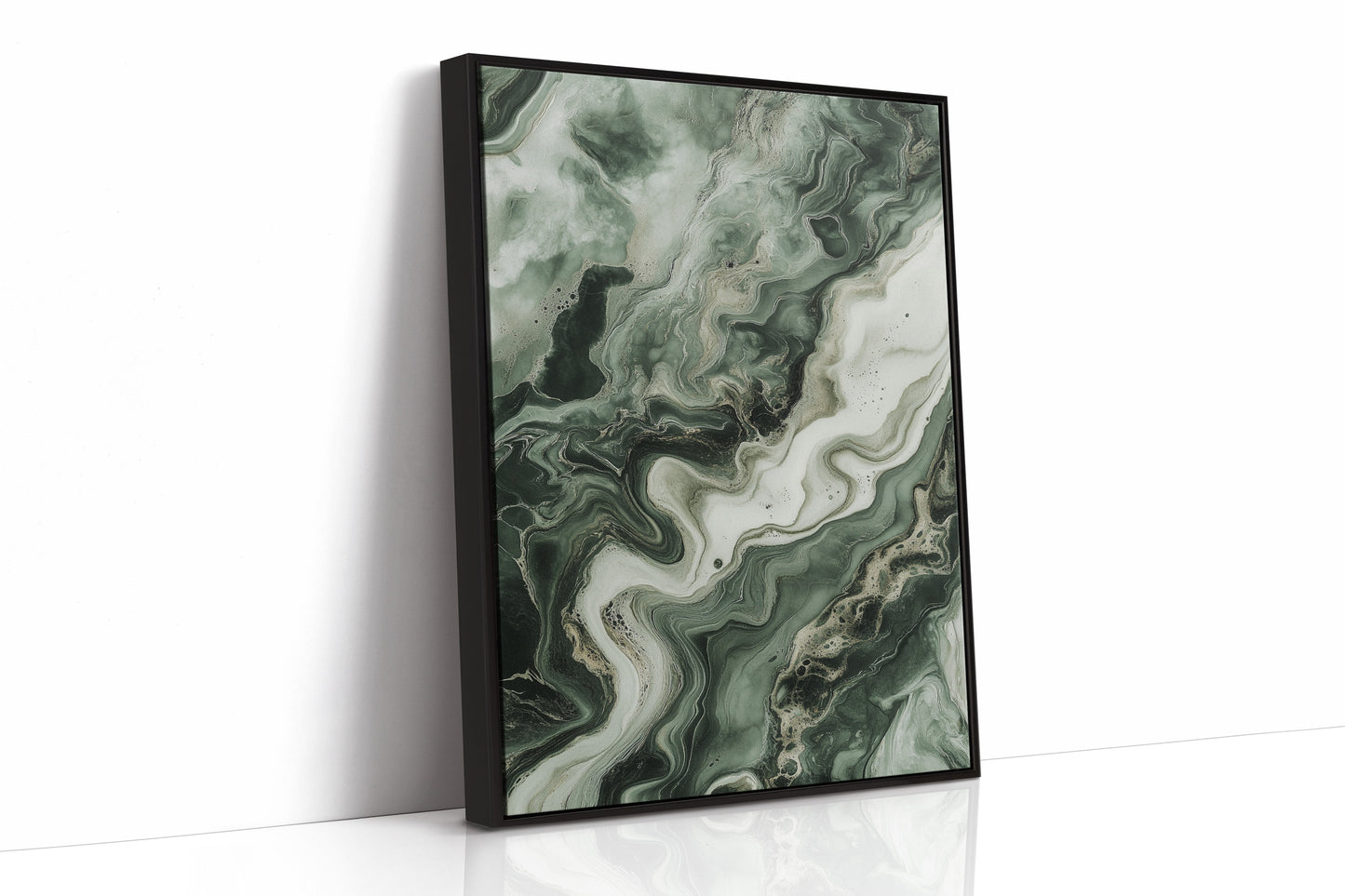"Emerald Dreams" - Abstract Green Marble Art Print