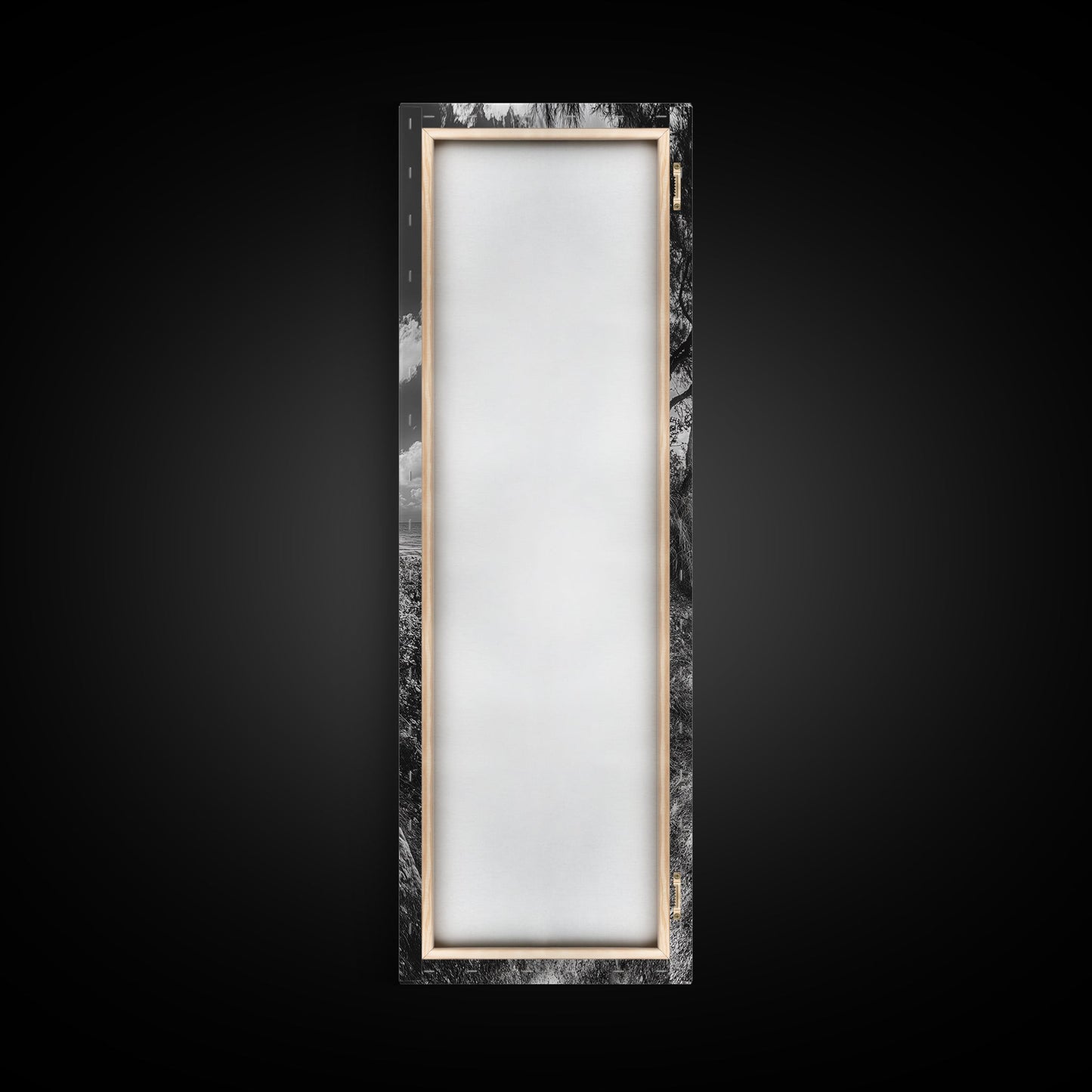 Coastal Nature Trail, Ocean Path View, Tranquil Landscape, Framed Canvas Print, Beach House Art, Bathroom Wall Art, Game Room Wall Art