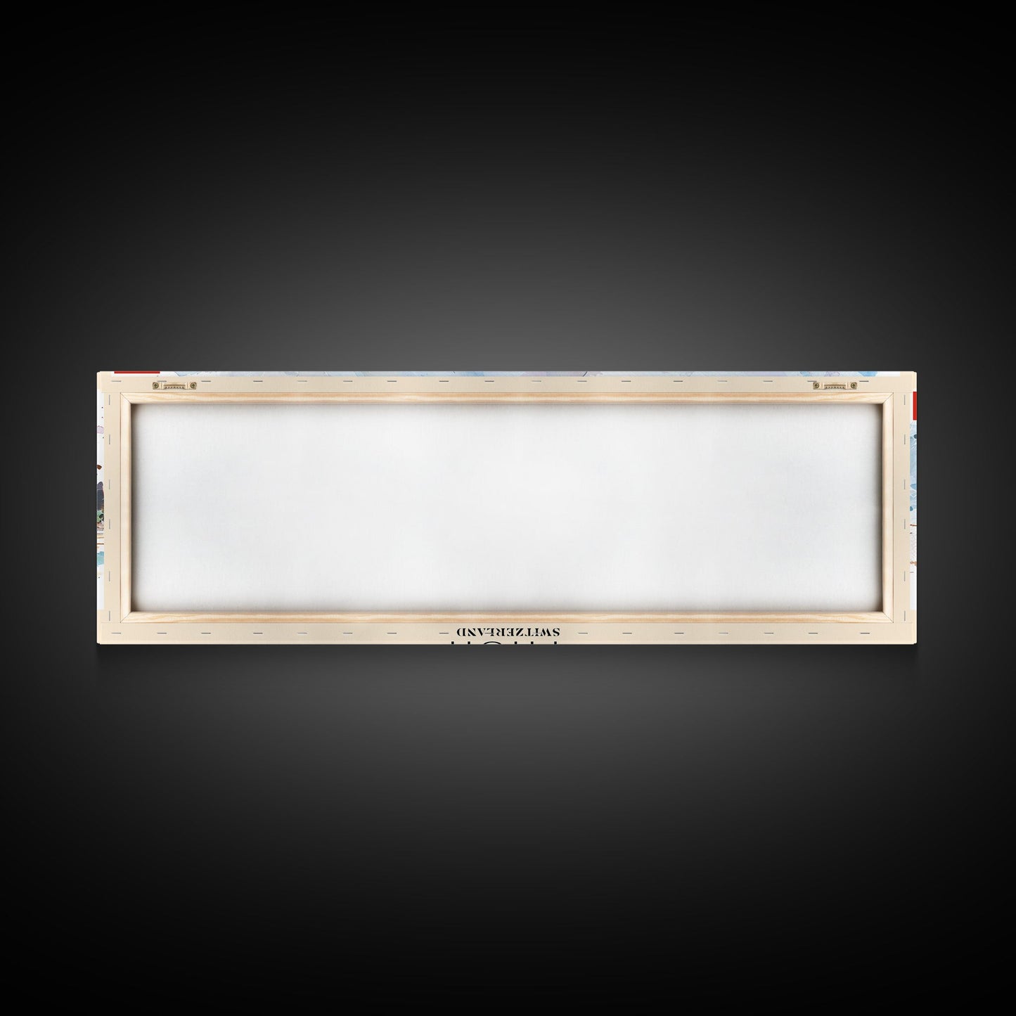 Thun Switzerland Panoramic Travel Poster, Framed Canvas Print or Metal Wall Art, Travel Art, Home Decor, Panoramic Painting, Midcentury Art
