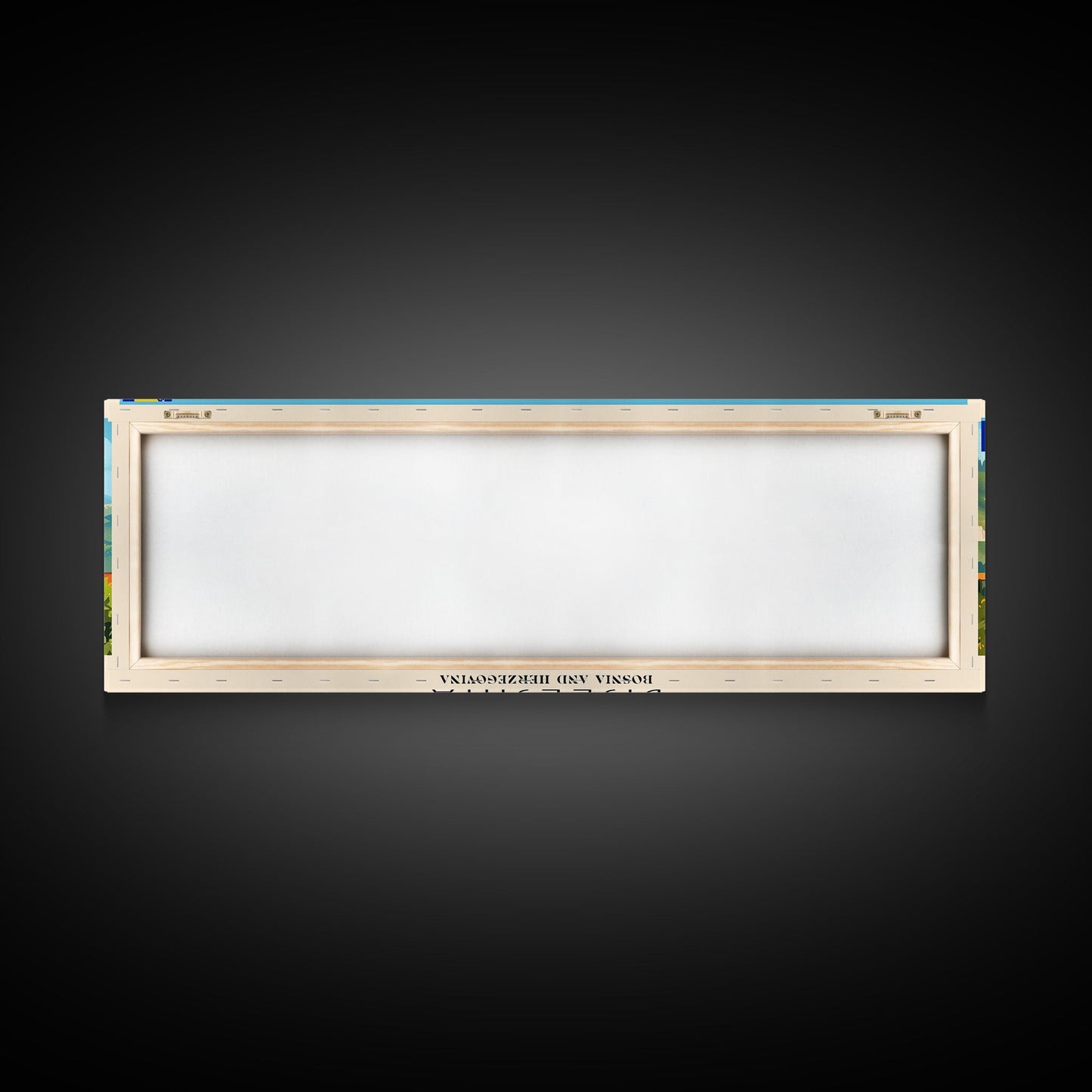 Bijeljina Bosnia Panoramic Travel Poster, Framed Canvas Print or Metal Wall Art, Travel Art, Home Decor, Panoramic Painting, Midcentury Art