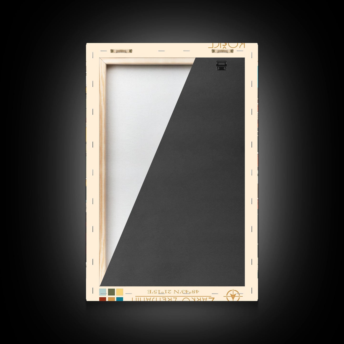 Košice Slovakia Travel Poster Framed Canvas Print, Midcentury Modern Art, Pop Art Wall Decor, Scenic Living Room Art, Bedroom Gift