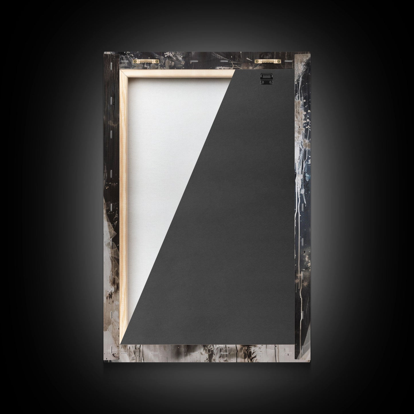 Melancholic Ghost Bride Having A Slice of Birthday Cake, Framed Canvas Print, Halloween Decor