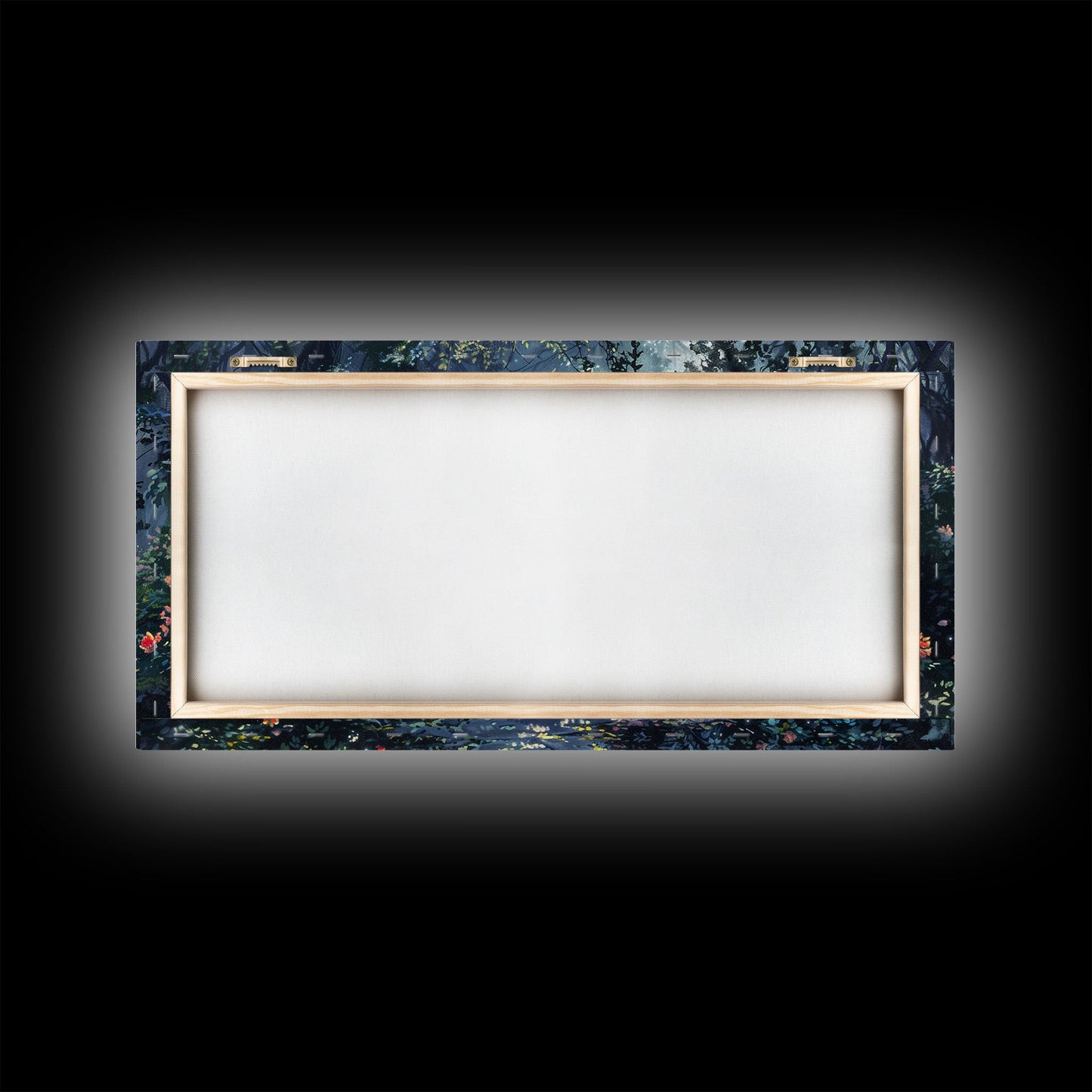 Creepy Victorian Hedge Maze, Haunted Cemetary Framed Canvas Print, Spooky Season Wall Art