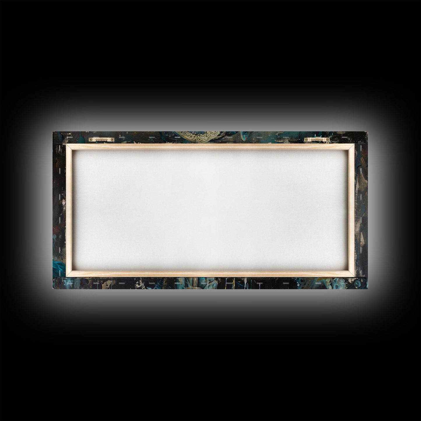 Spooky Pizza Pirate, Framed Canvas Print, Ghostly Pirate Havin a Slice of Pizza, kinda funny idk