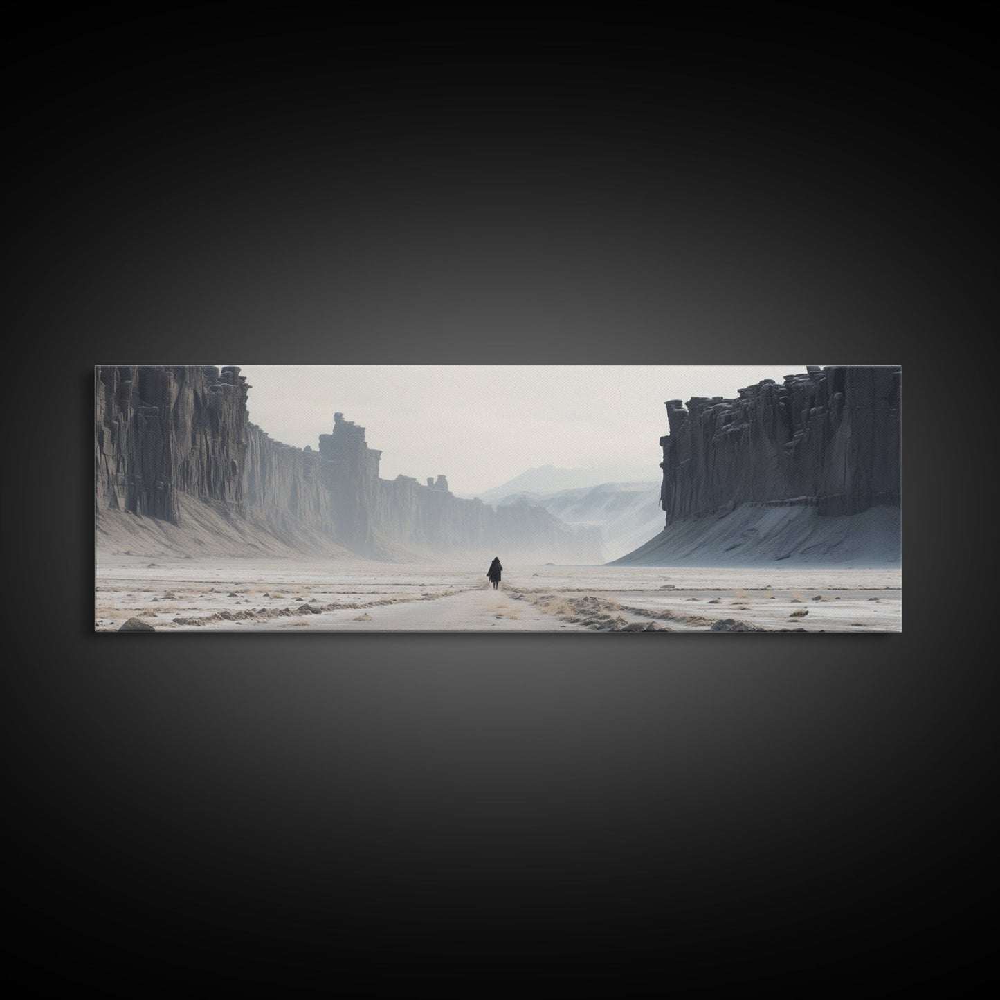The Wanderer - Framed Canvas Print - Scifi Wall Art - Game Room Decor - Gamer Gift - Mancave Wall Art