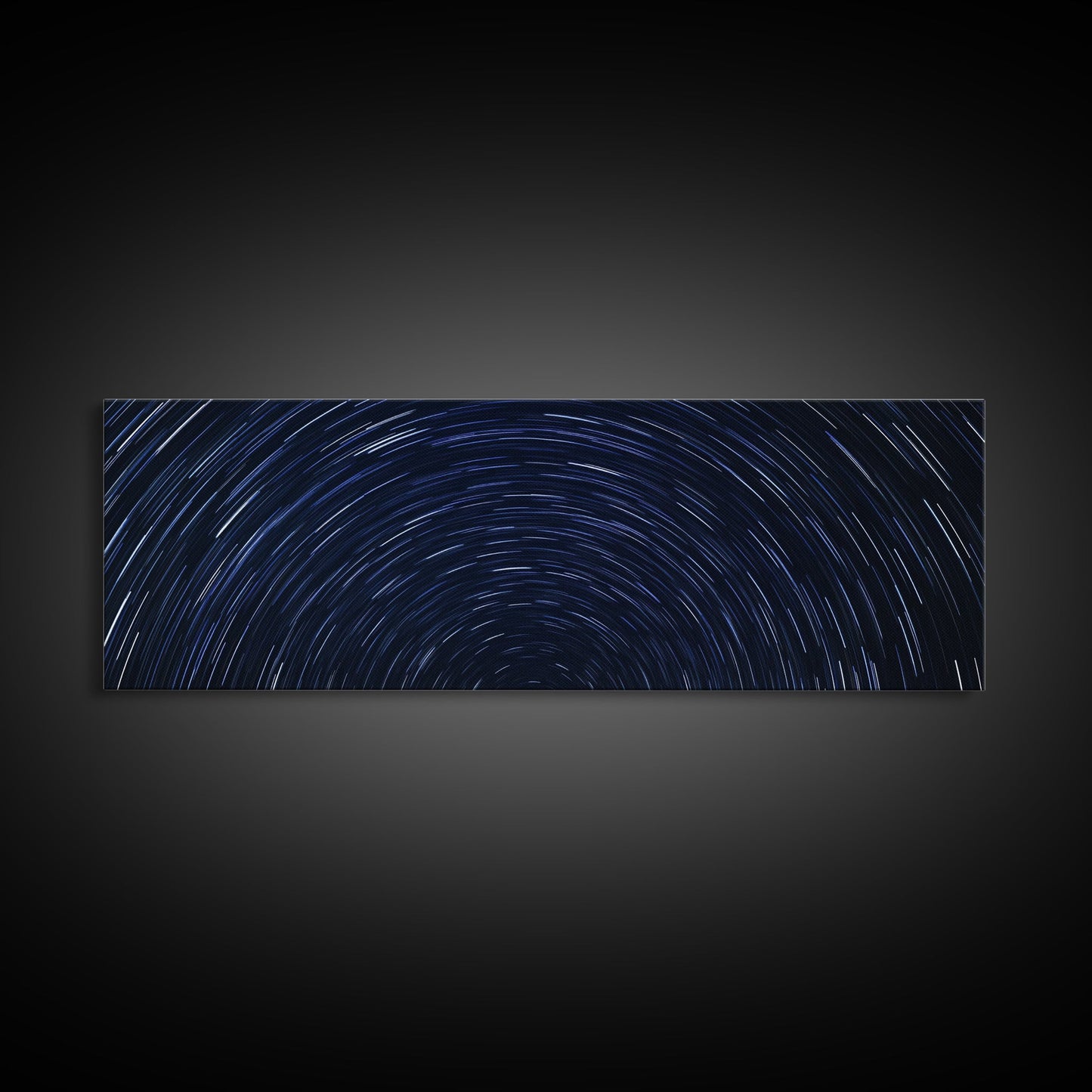 Spiral Of Stars Framed Canvas Print, Timelapse Photography Style Print, Oversized Living Room Decor