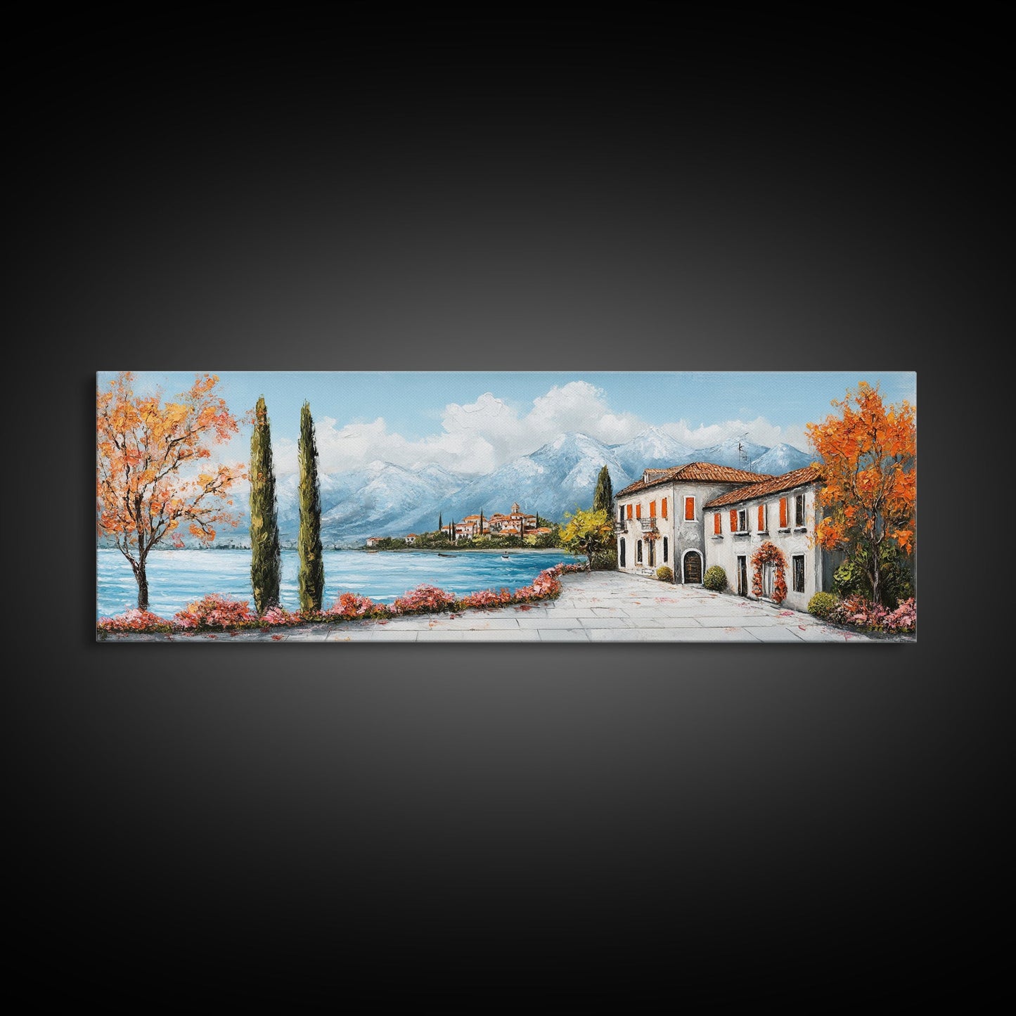 Positano Oil Painting Print, Original Art of Amalfi Coast Italy, Italian Vacation Art, European Vacation Gift Idea, Living Room Decor