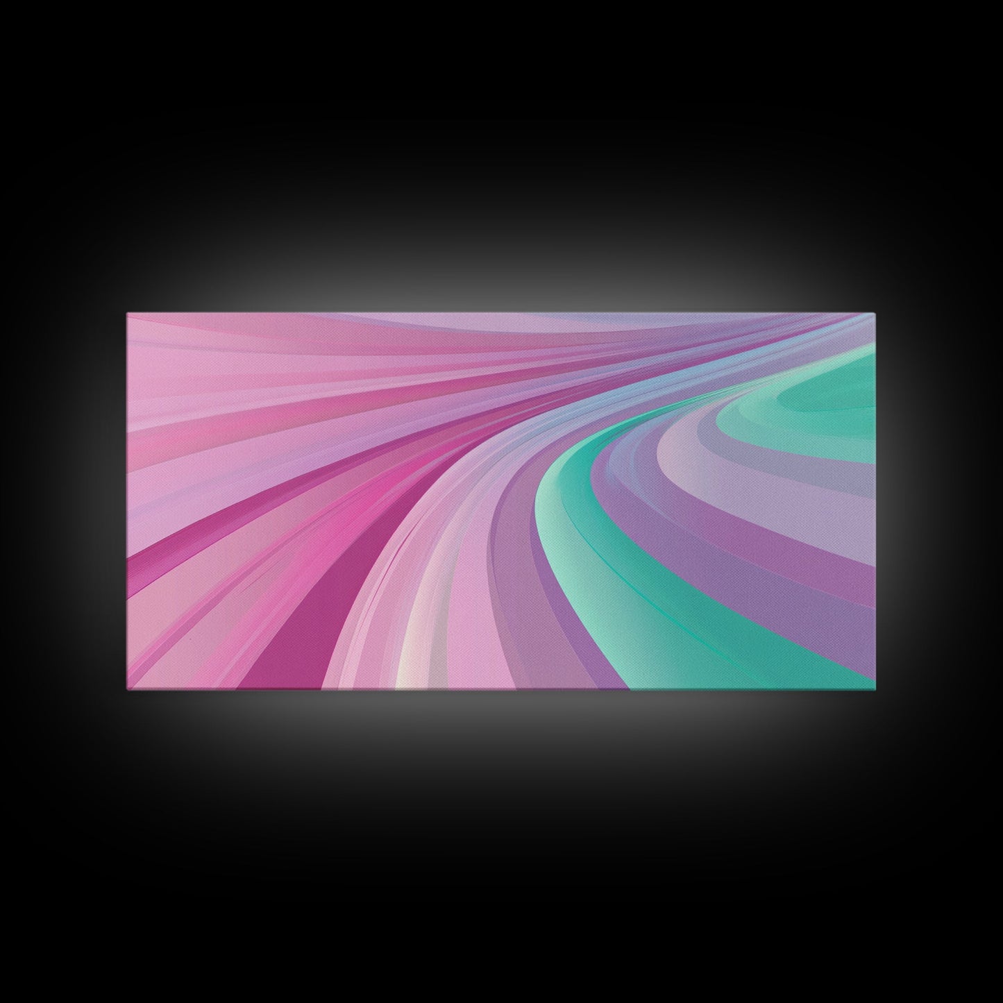 Mid-Century Modern Pastel Colors Wall Art, Turquoise and Purple