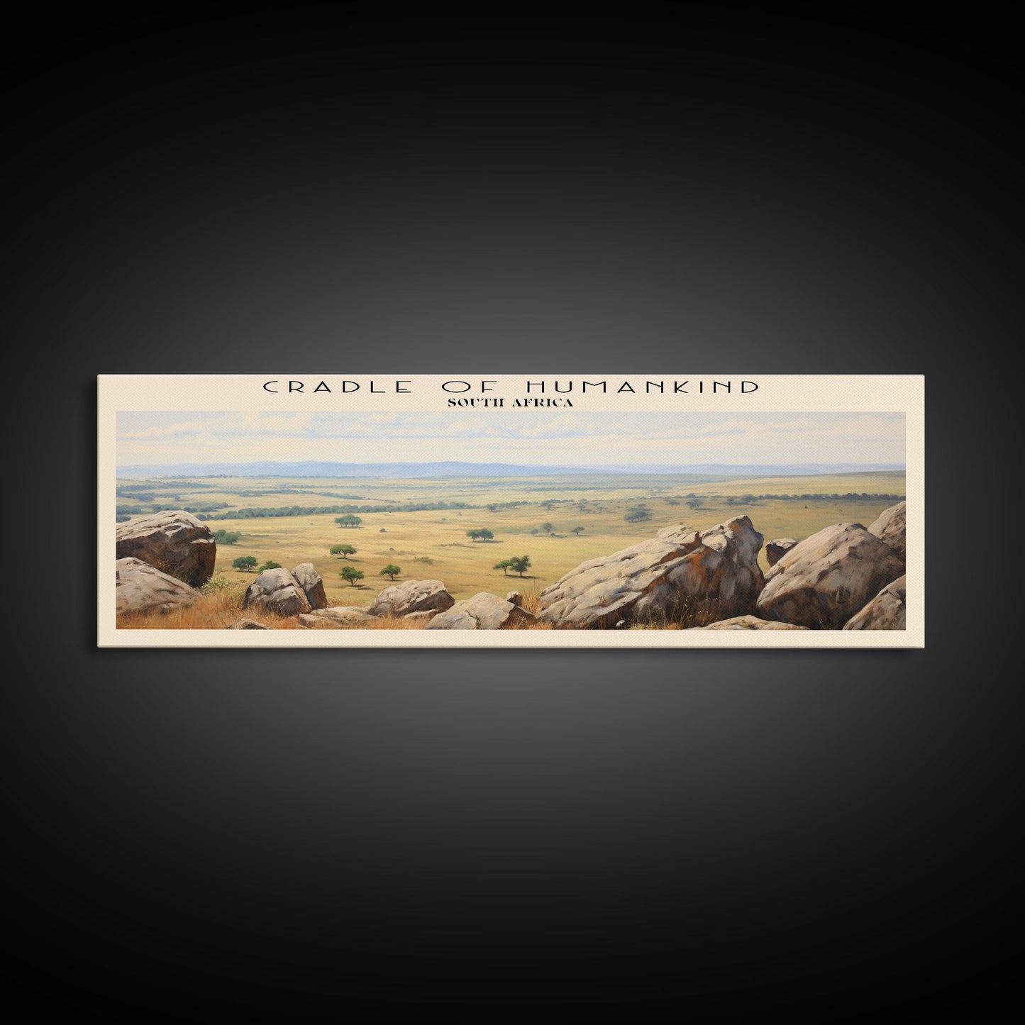 Cradle of Humankind Travel Poster Print, Framed Canvas Print, COUNTRY Travel Art, Wood Framed Art, Wall Hanging, Home Decor