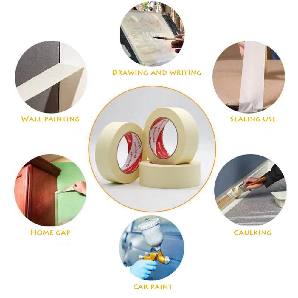 Masking Tape White 6mm-50mm for Precise Crafting Projects