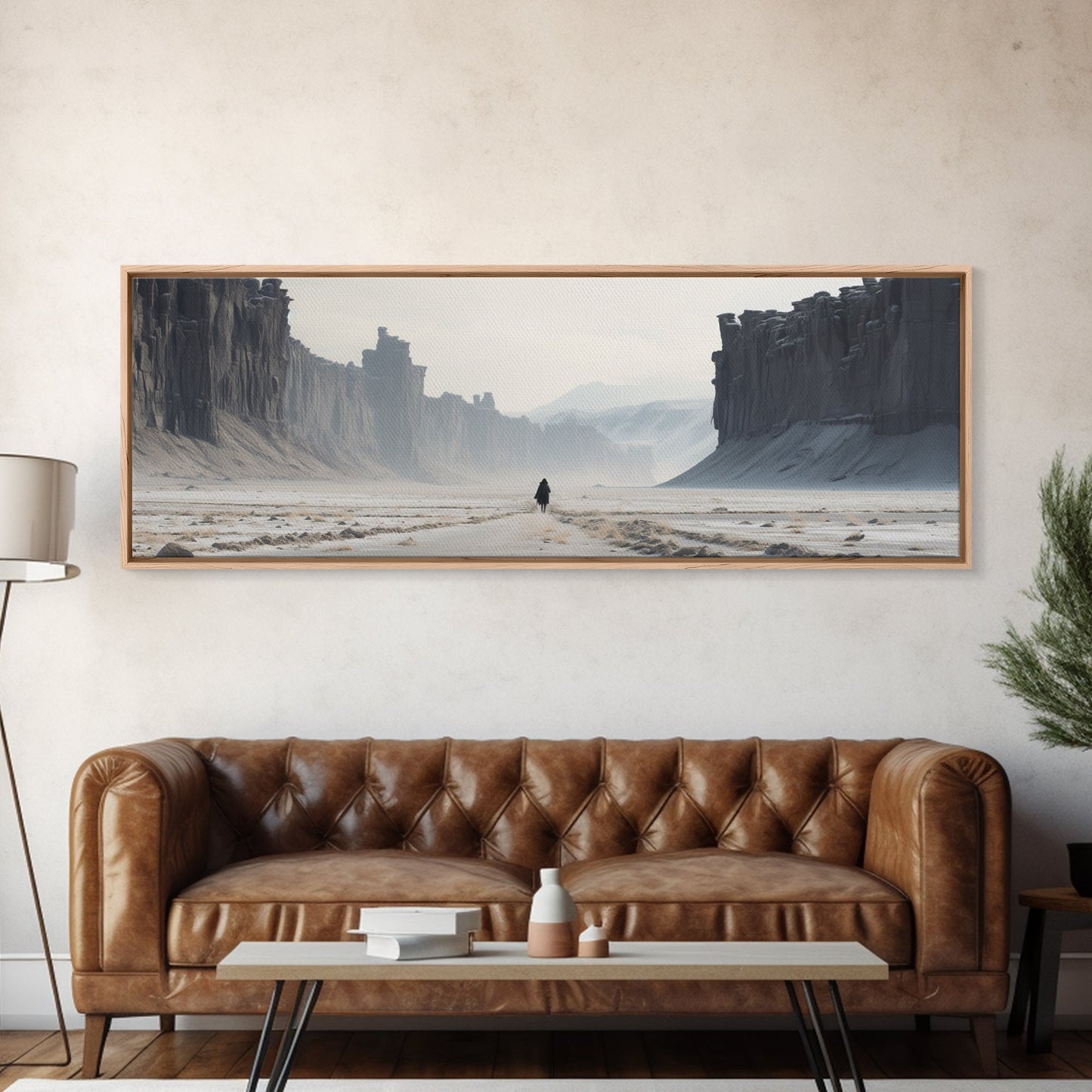 The Wanderer - Framed Canvas Print - Scifi Wall Art - Game Room Decor - Gamer Gift - Mancave Wall Art
