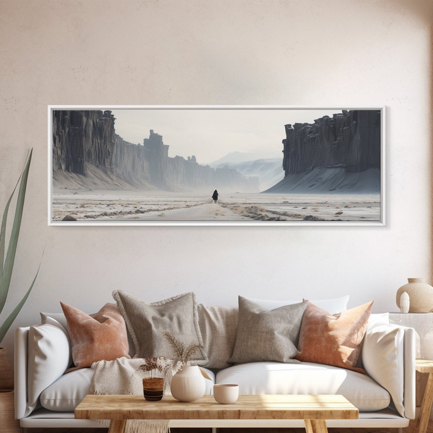 The Wanderer - Framed Canvas Print - Scifi Wall Art - Game Room Decor - Gamer Gift - Mancave Wall Art