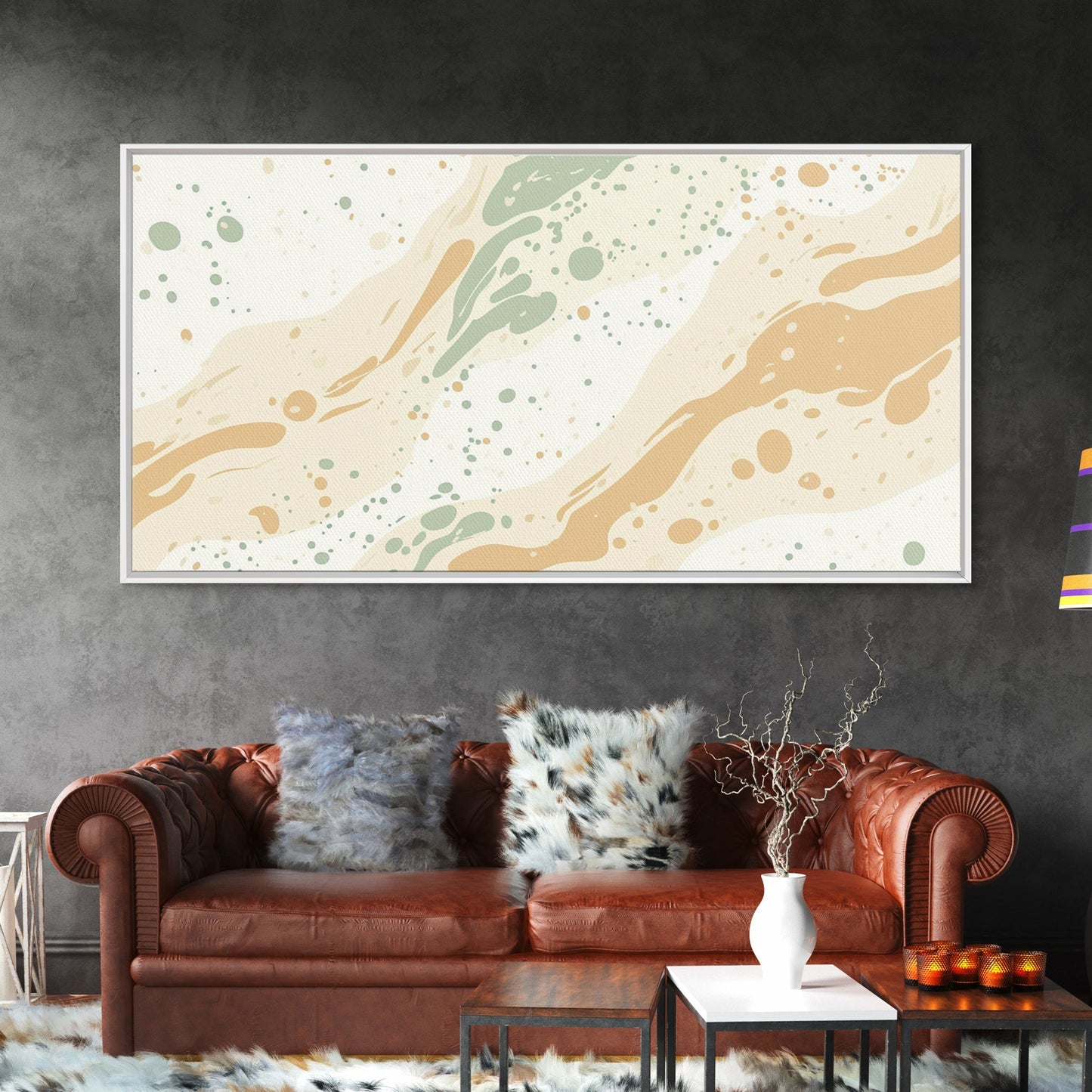 Brush Strokes - Canvas Print - Midcentury Modern Wall Art - Wood Framed Art - Home Decor - Cute Modern Art