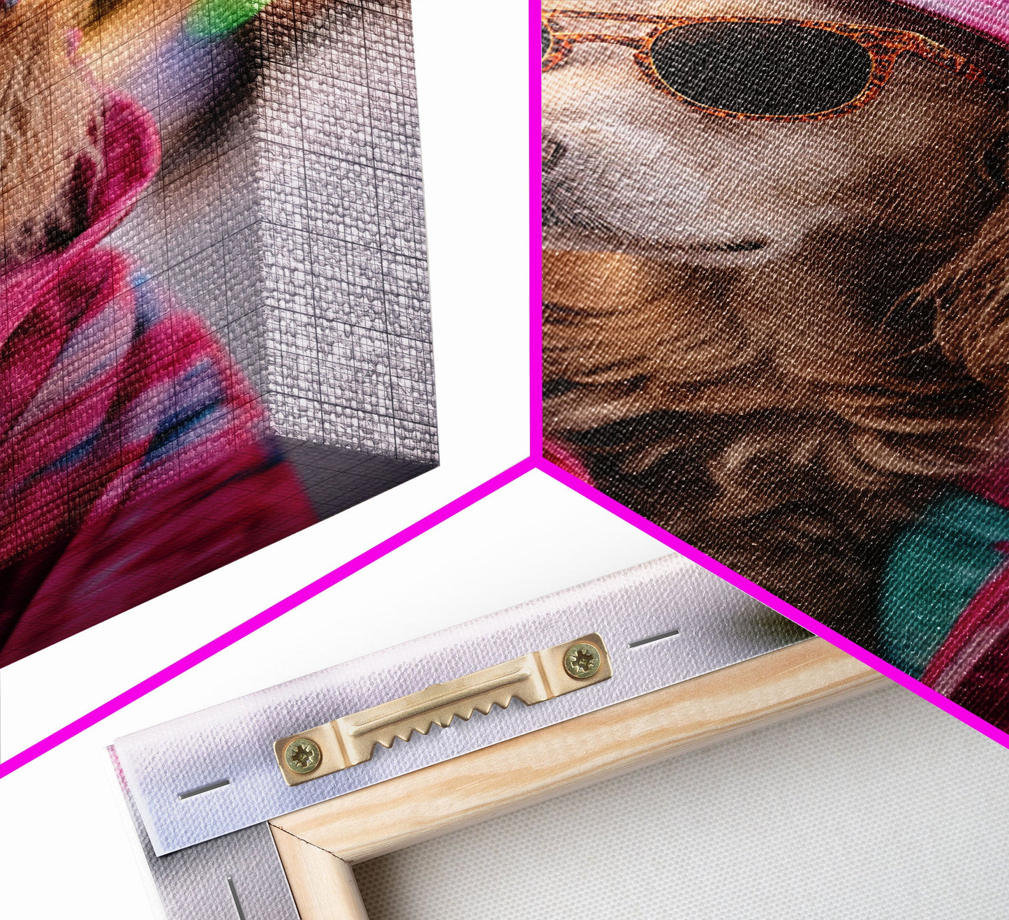 Cocker Spaniel In Sunglasses Pink Shirt Wall Print, Dog Portrait, Dog Art Print, Framed Wall Art, Framed Canvas, Wall Print, Wall Canvas