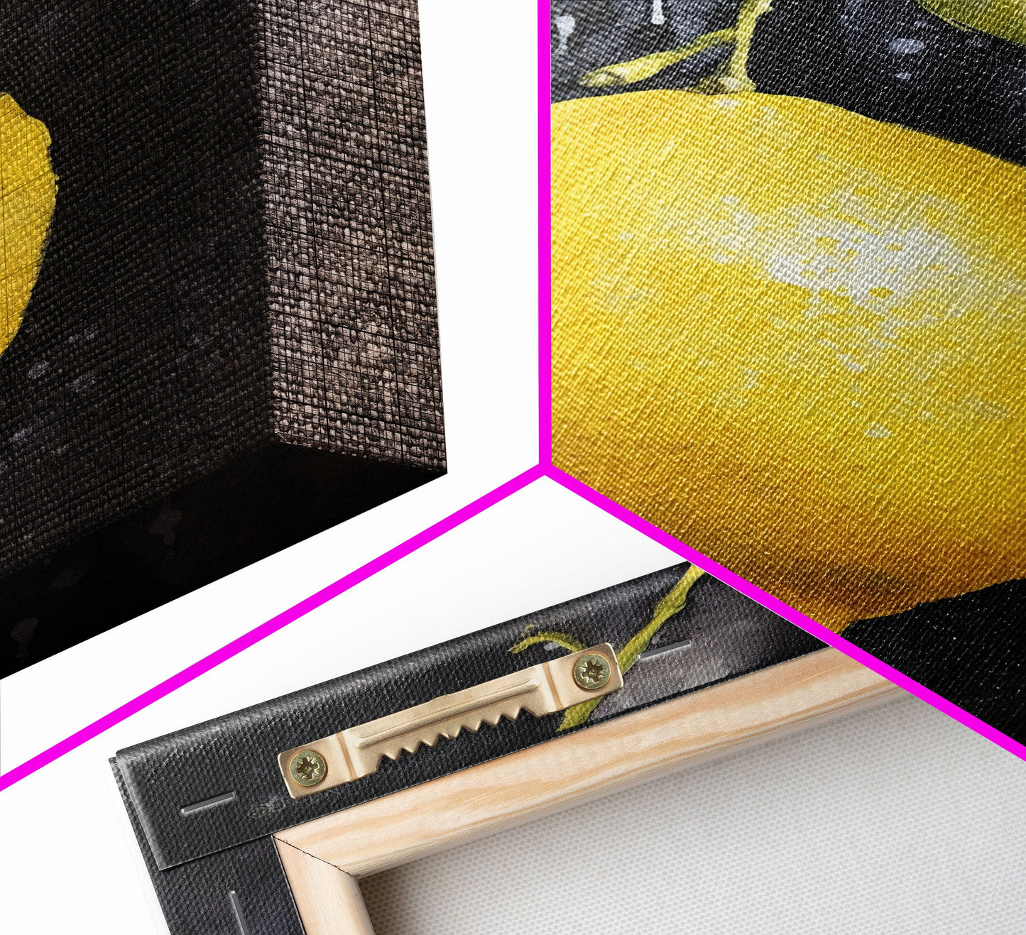 Lemon Wall Decor, Food Art, Fruit Wall Art, Kitchen Wall Art, Minimalist Wall Art, Wall Decor, Canvas Print, Wall Art, Framed Canvas Art