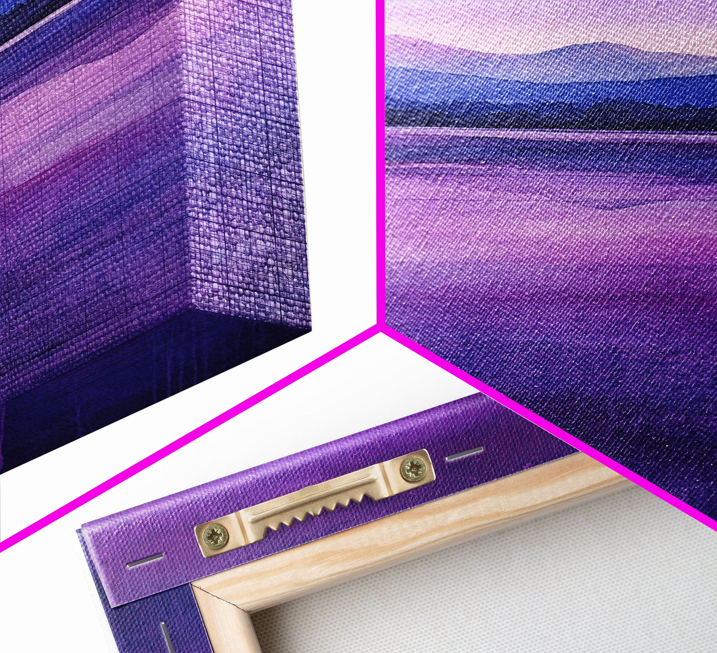 Purple and Lavender Landscape Painting Print, Reflections, Original Watercolor Painting Print, Custom Painting, Living Room Wall Art