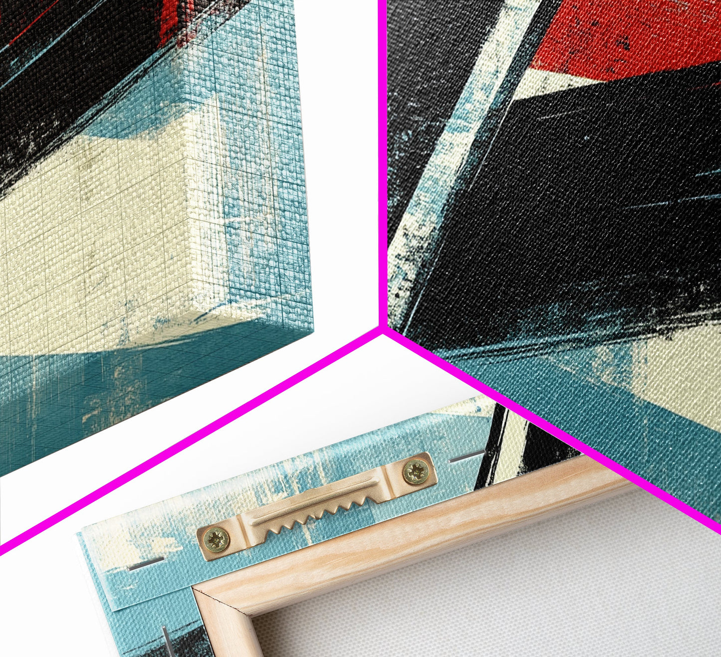 Brush Strokes - Canvas Print - Midcentury Modern Wall Art - Wood Framed Art - Home Decor