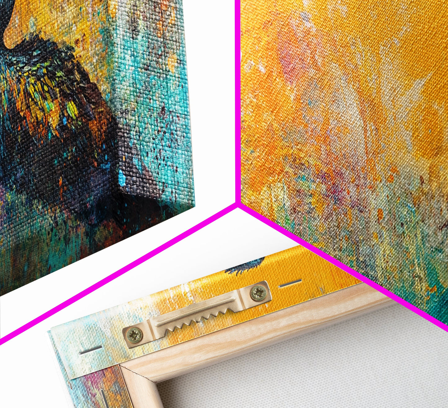 Vibrant Bird Art Framed Canvas Print Modern Wildlife Wall Art, Bold Orange Abstract Decor, Boho Nature Art, Office or Living Room Art