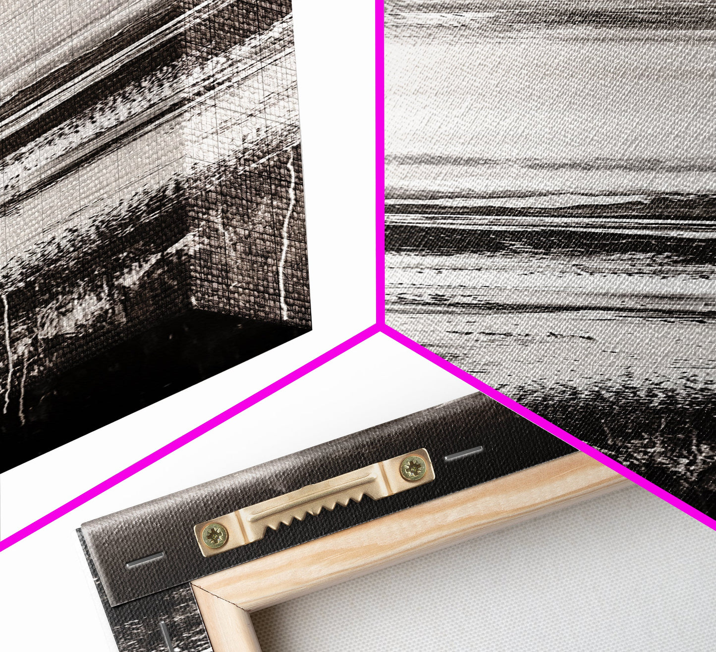 Moody Landscape Art, Black and White Painting, Nature Inspired Wall Decor, Rustic Home Accent, Modern Minimalist Style, Canvas Print