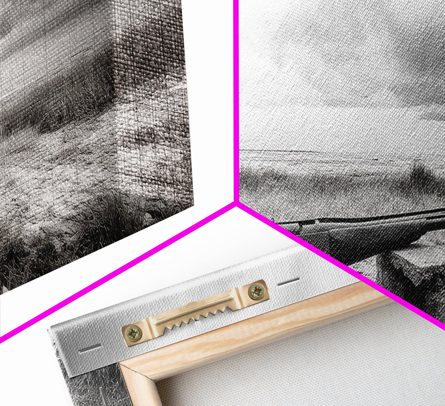 Coastal Rifle Scene, Outdoorsman Decor, Field and Sky Black and White Framed Canvas Print, Autumn Cabin or Lodge Wall Art