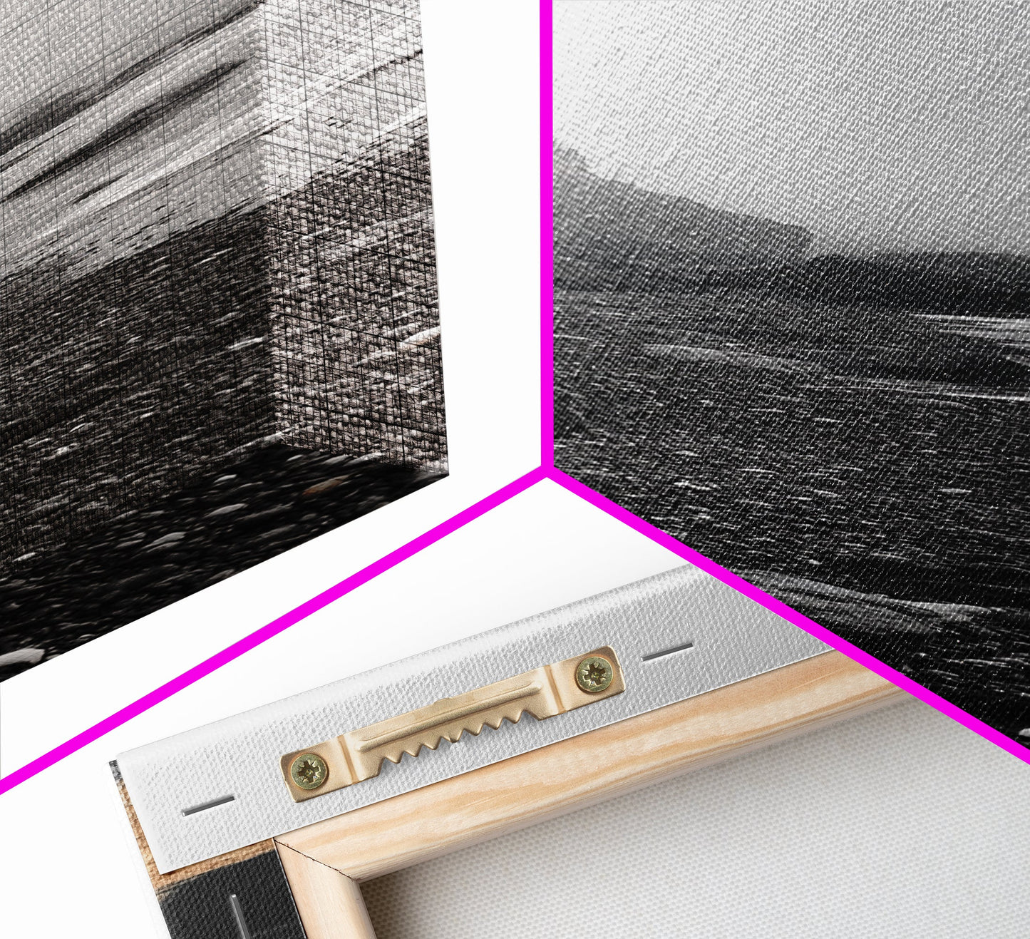 Foggy Cliffs, Coastal Rocks, Moody Ocean Photography, Canvas Print, Minimalist Seascape, Bathroom Decor, Calm Gray Tones, Nature Print