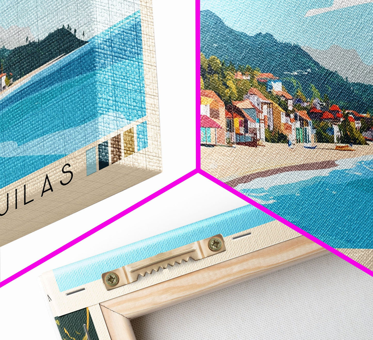 Bahia de Las Aguilas, Dominican Republic Panoramic Print, Vacation Gift, Dominican Republic Wall Art, Beach Painting, Beach Decor, Large Wall Art, Wood Frame Art