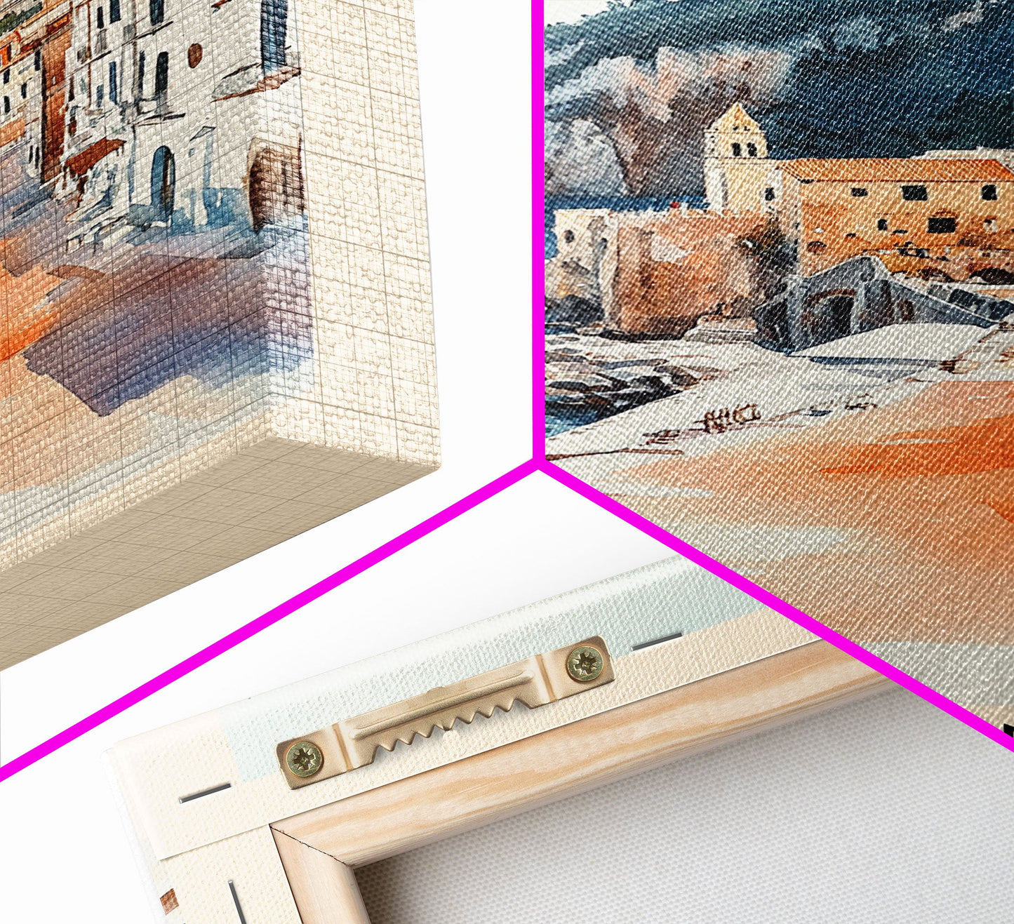 Atrani, Italy Watercolor Beach Print, Vacation Gift, Italy Wall Art, Beach Painting, Beach Decor, Beach Painting