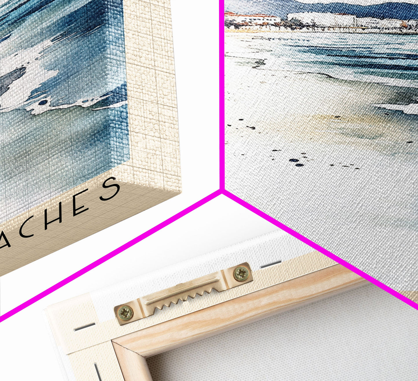 Konyaaltı Beaches, Turkey Watercolor Beach Print, Vacation Gift, Turkey Wall Art, Beach Painting, Beach Decor, Beach Painting