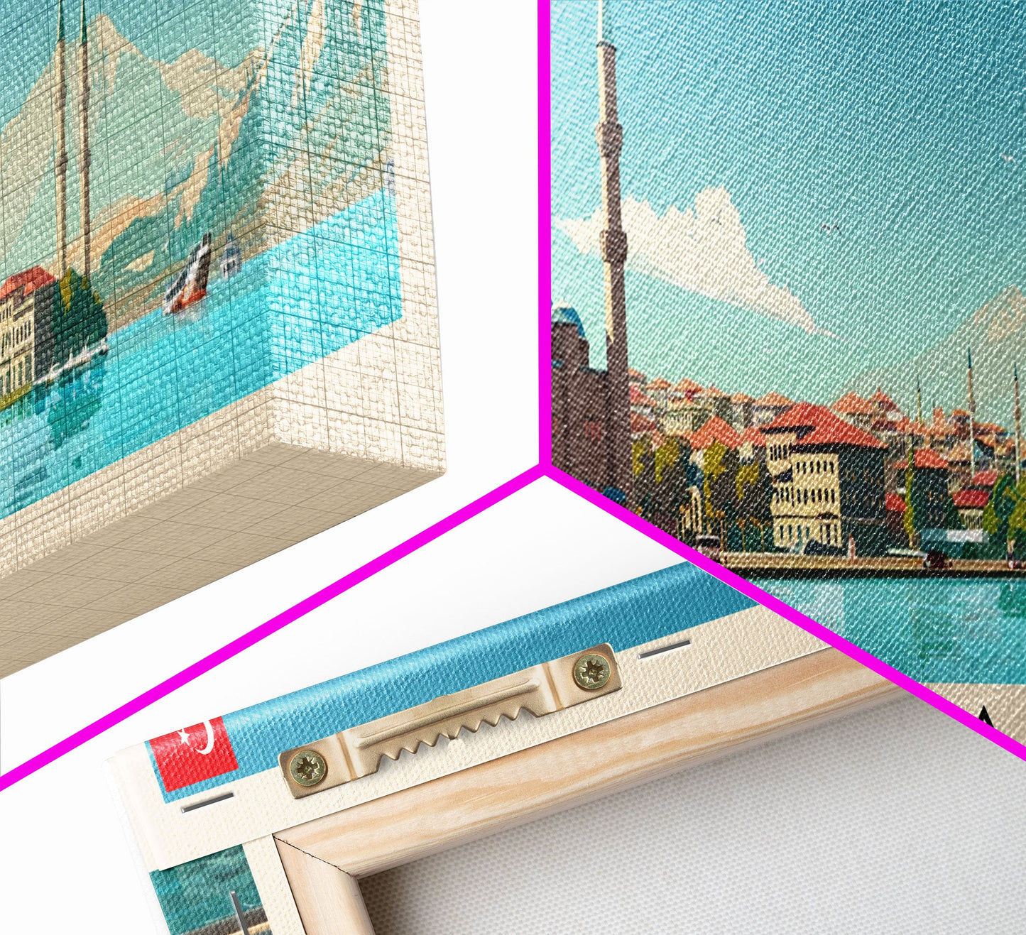 Adana Turkey Travel Art, City Art, Framed Canvas Print or Metal Wall Art, Europe Travel Poster, Panoramic Wall Art, Extra Wide Wall Art
