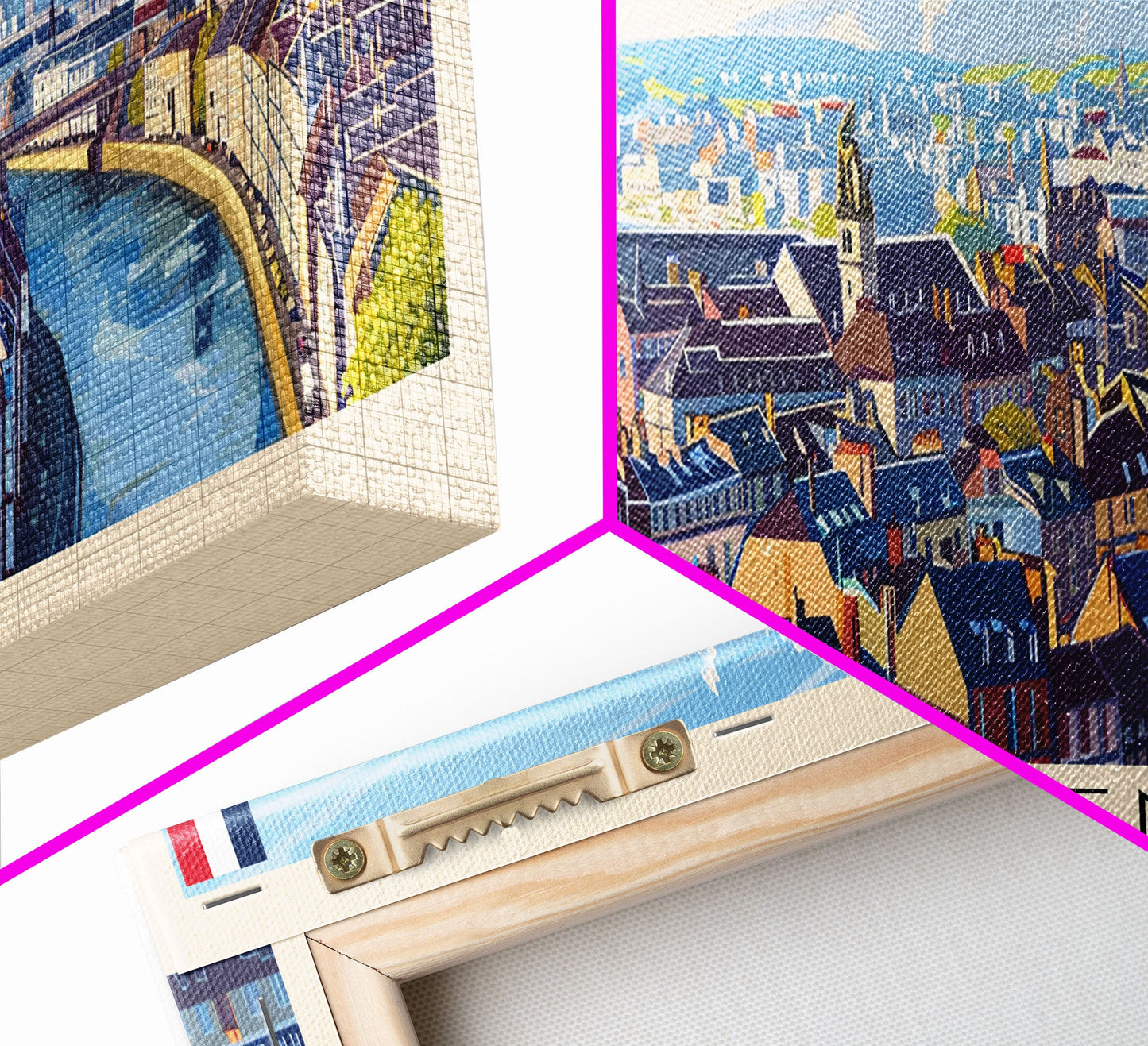 Saint Denis France Wall Art, Panoramic Travel Poster, Panoramic Framed Canvas Print, City Wall Art, Wall Hanging Home Decor, Travel Art
