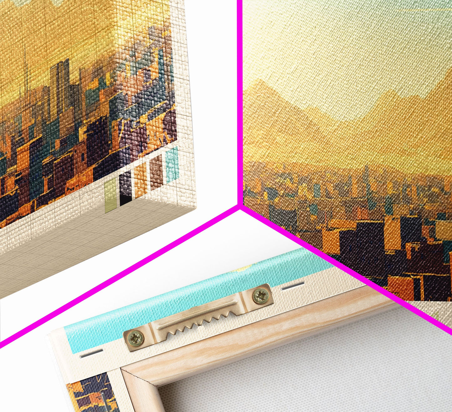Omdurman, Sudan Panoramic Travel Poster Canvas Print, Omdurman, Sudan Painting, Sudan Art, Omdurman Travel Art, Guest Room Painting