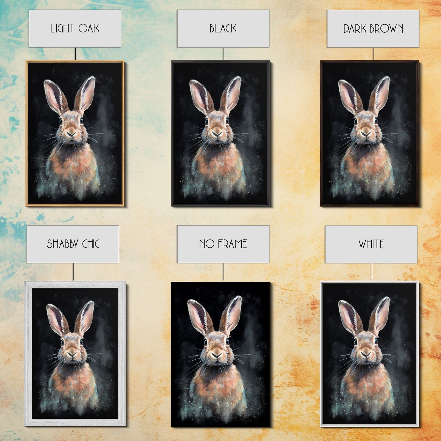 Animal Wall Art, Bunny Art Print, Rabbit Wall Decor, Minimalist Wall Art, Wall Decor, Canvas Print, Wall Art, Framed Canvas Art