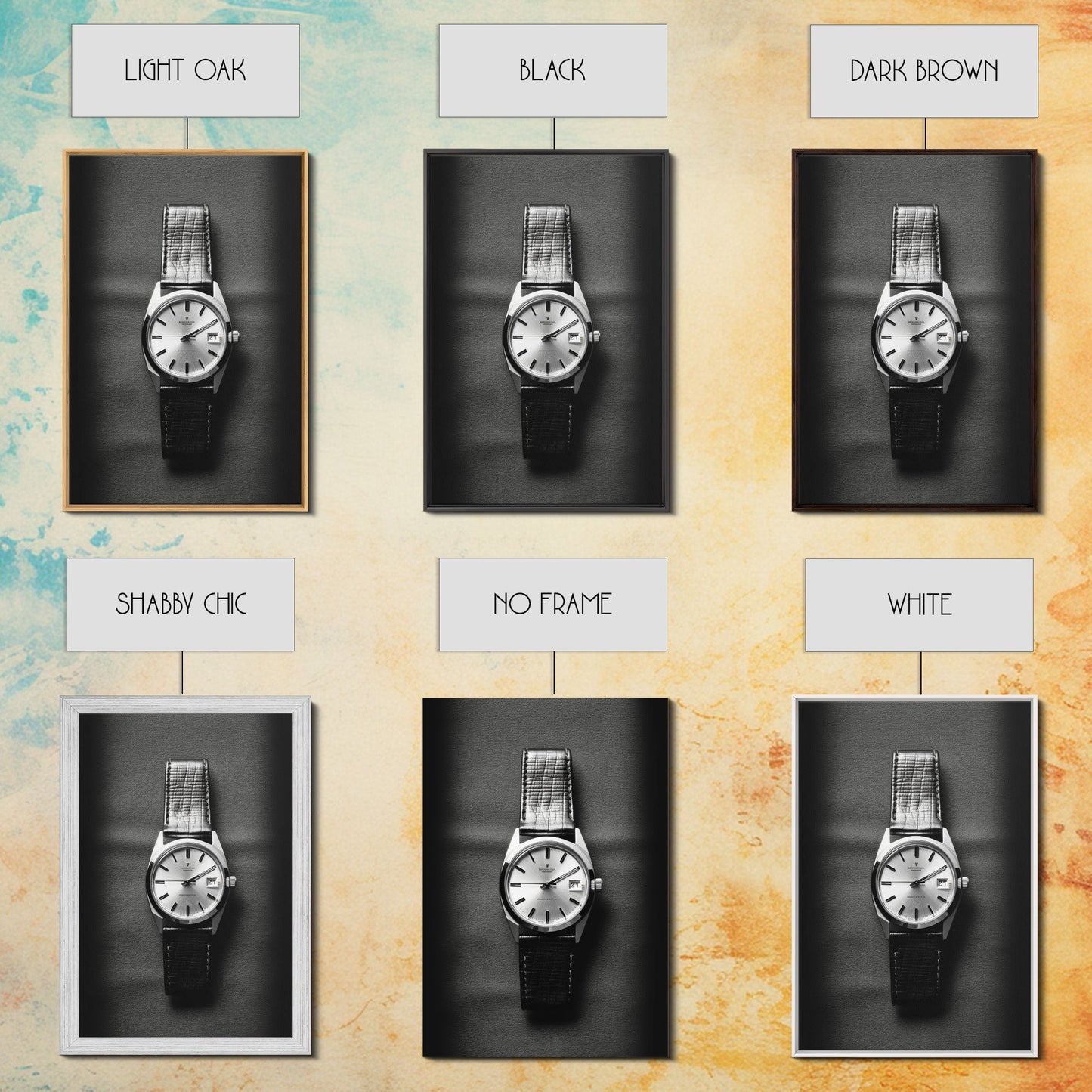 Classic Wrist Watch Wall Art, Watch Art, Watch Face, Black And White, Minimalist Print, Wall Decor, Canvas Print, Wall Art, Framed Canvas