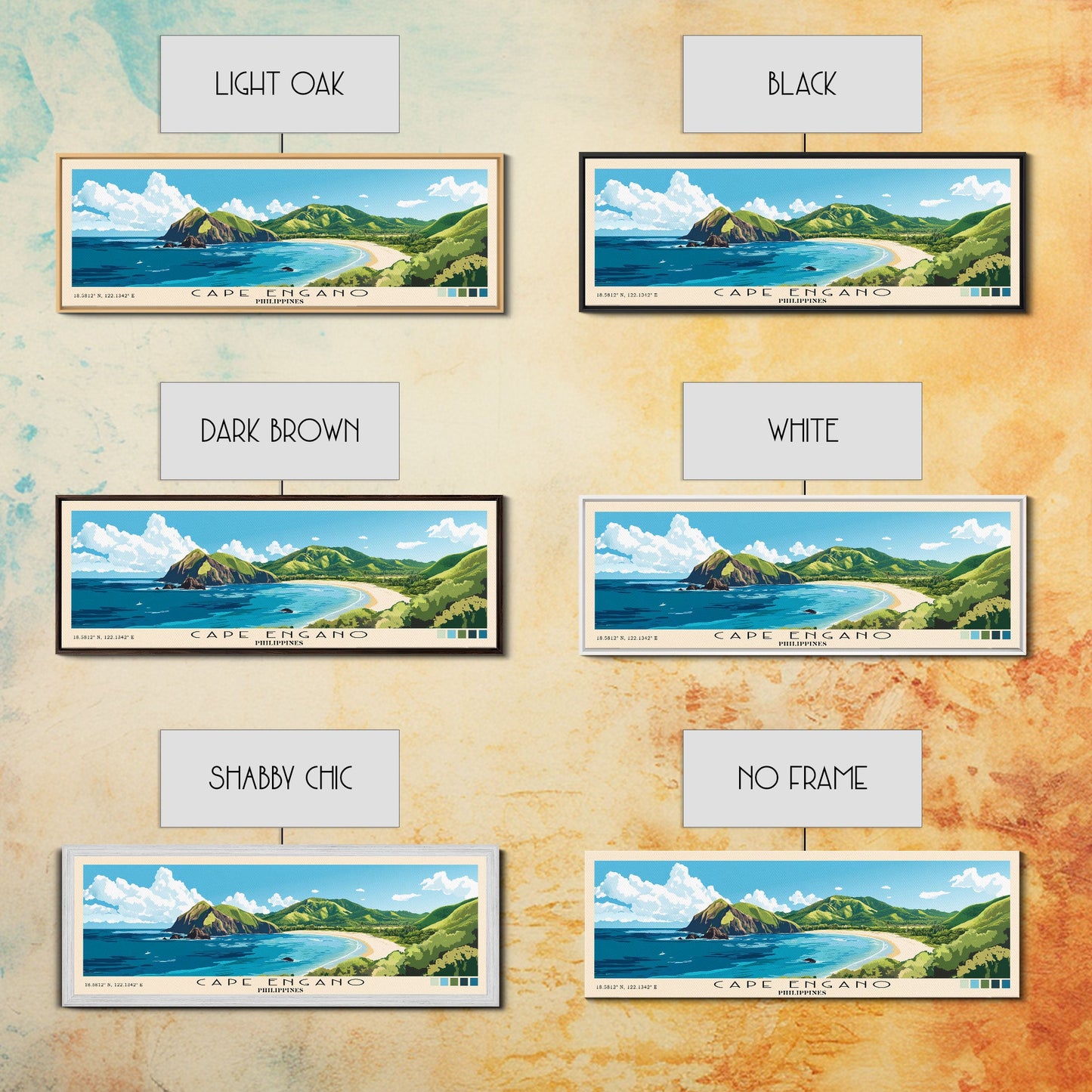 Cape Engano, Philippines Panoramic Print, Vacation Gift, Philippines Wall Art, Vacation Wall Art, Vacatation Memories, Beach Decor, Beach Or Lakehouse Art