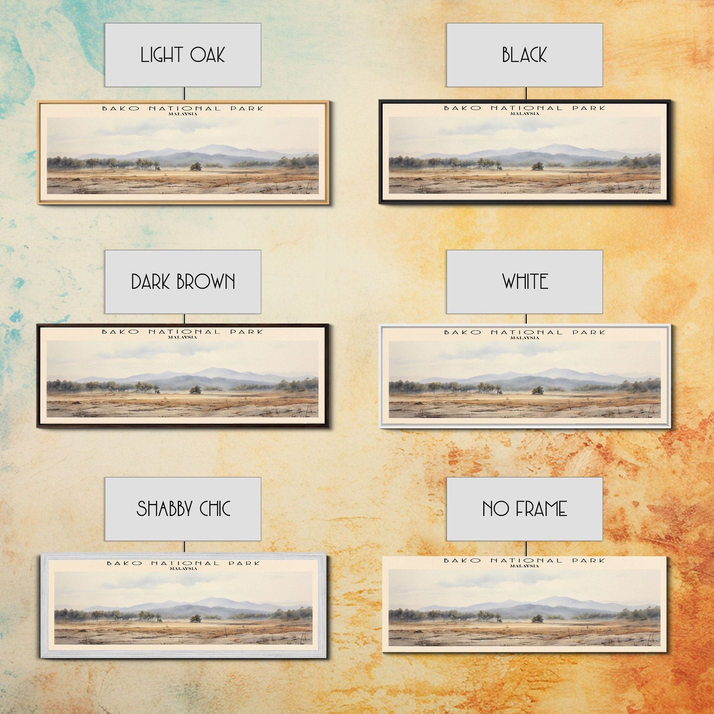 Bako National Park Travel Poster Print, Framed Canvas Wall Art, Metal Wall Art, Malaysia art, Gift For Him, Travel Wall Art, Travel Lover Gift