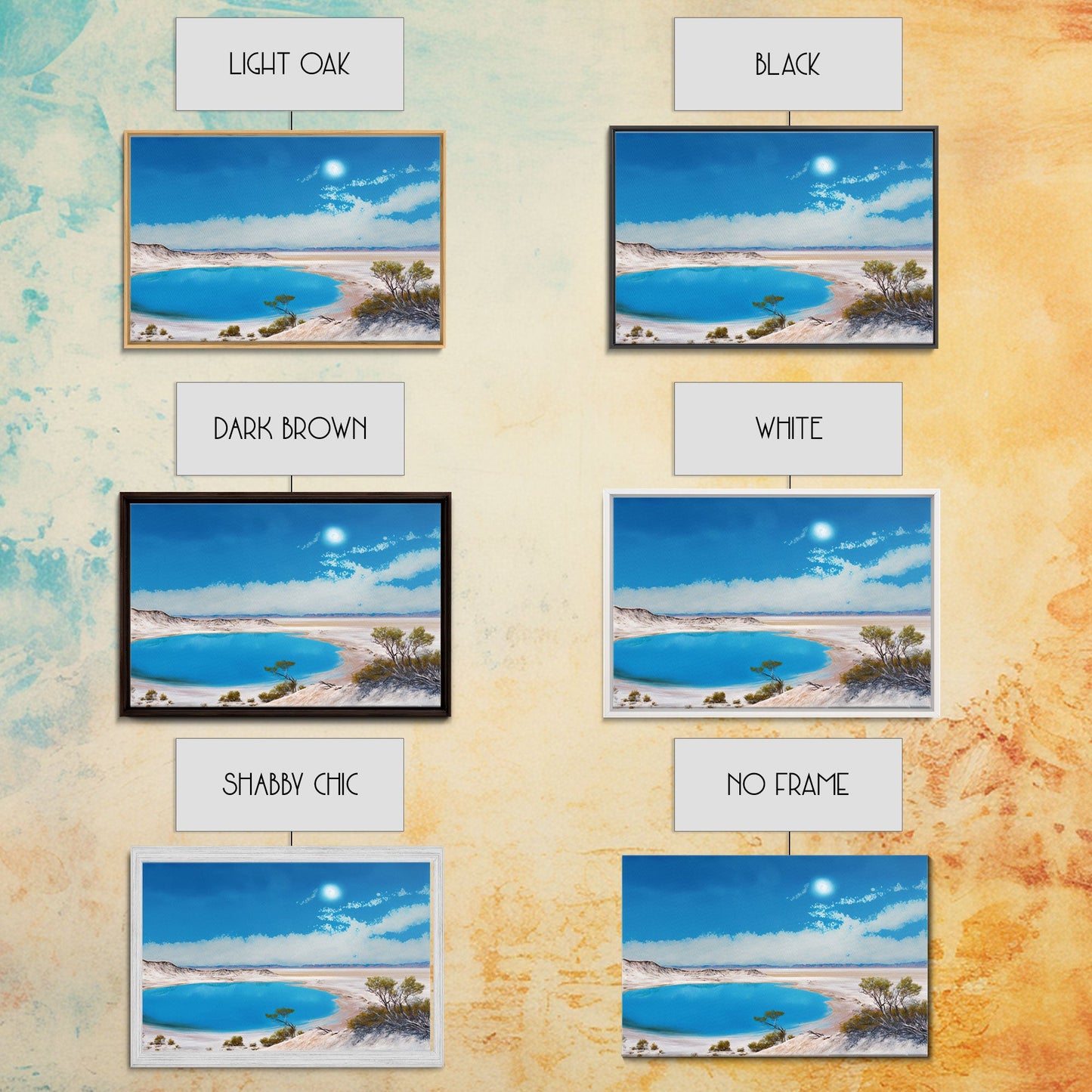 The Blue Lagoon, Tropical Wall Art, Beach Ocean Art, Framed Canvas Print, Colorful Beach House Decor, Above Sofa Art