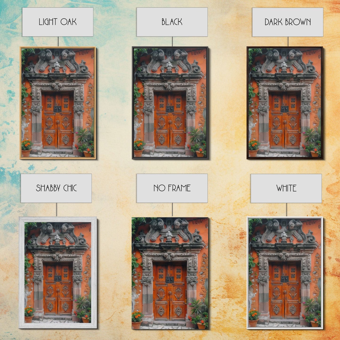 Change23 Colorful Indian Architecture Canvas Print, Traditional Art if India, Photography Print, Indian Wall Art, Living Room Decor