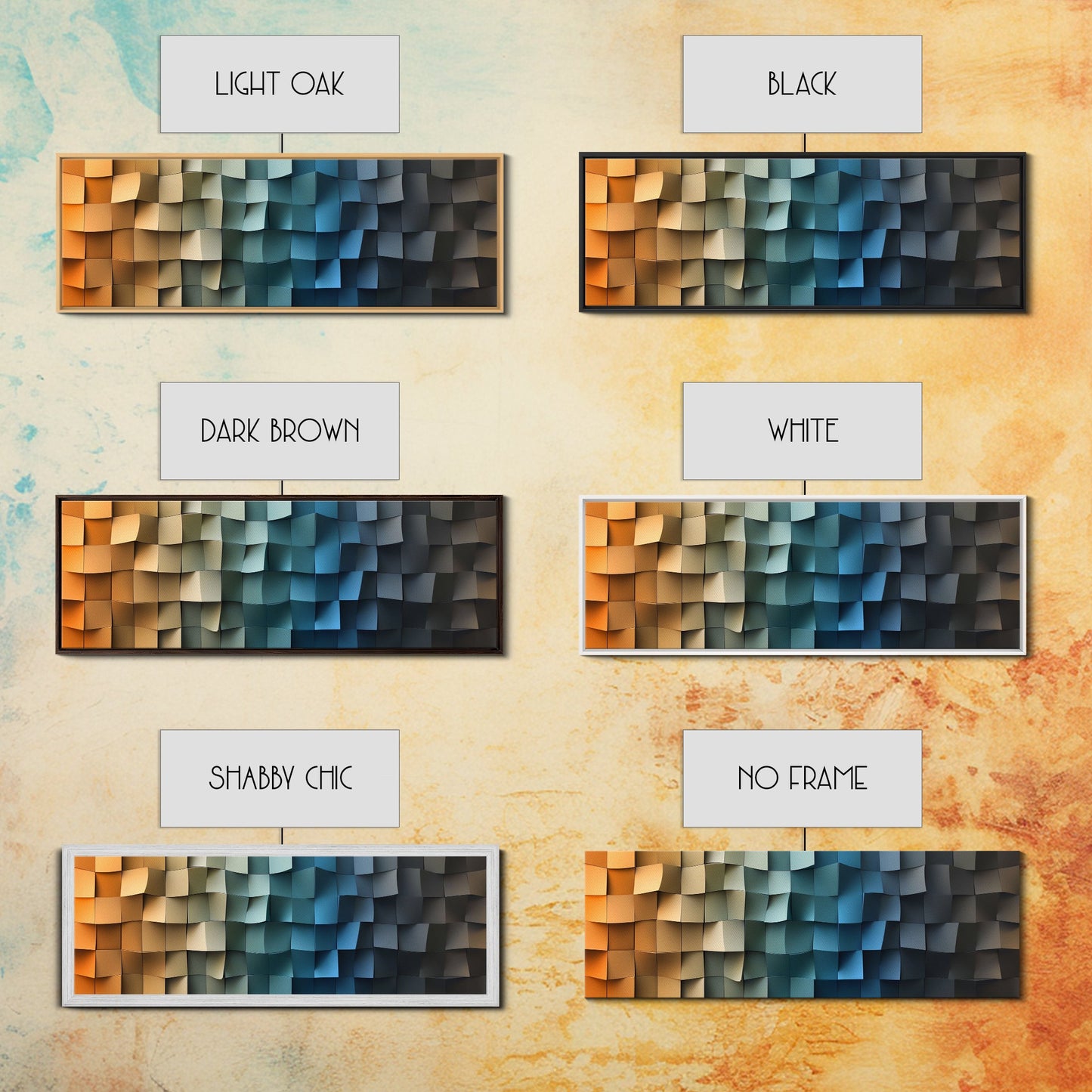 The Beach in my Dreams - Framed Canvas Print - Abstract Geometric Patterns Wall Art