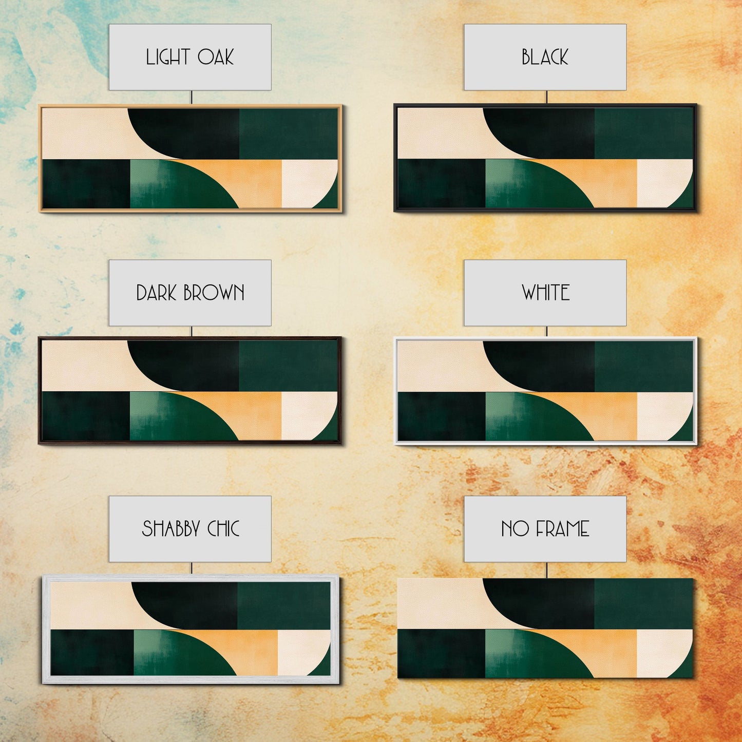 Geometric Mid-Century Modern Wall Art, Framed Canvas Print, Abstract Art, Modern Art, Geometric Patterns, MCM Home Decor, Emerald Green Art