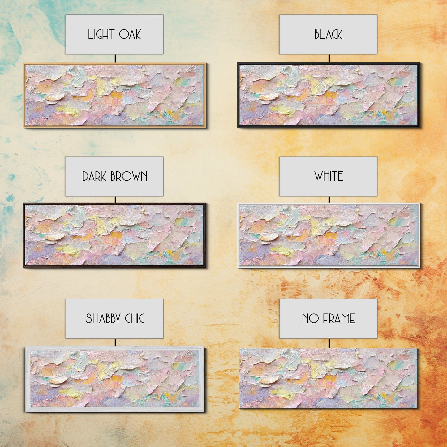 Abstract Moody Floral Wall Art, Framed Canvas Print, Pink and Pastel Wall Art, Large Abstract Flower Texture Wall Art for Above Bed or Sofa