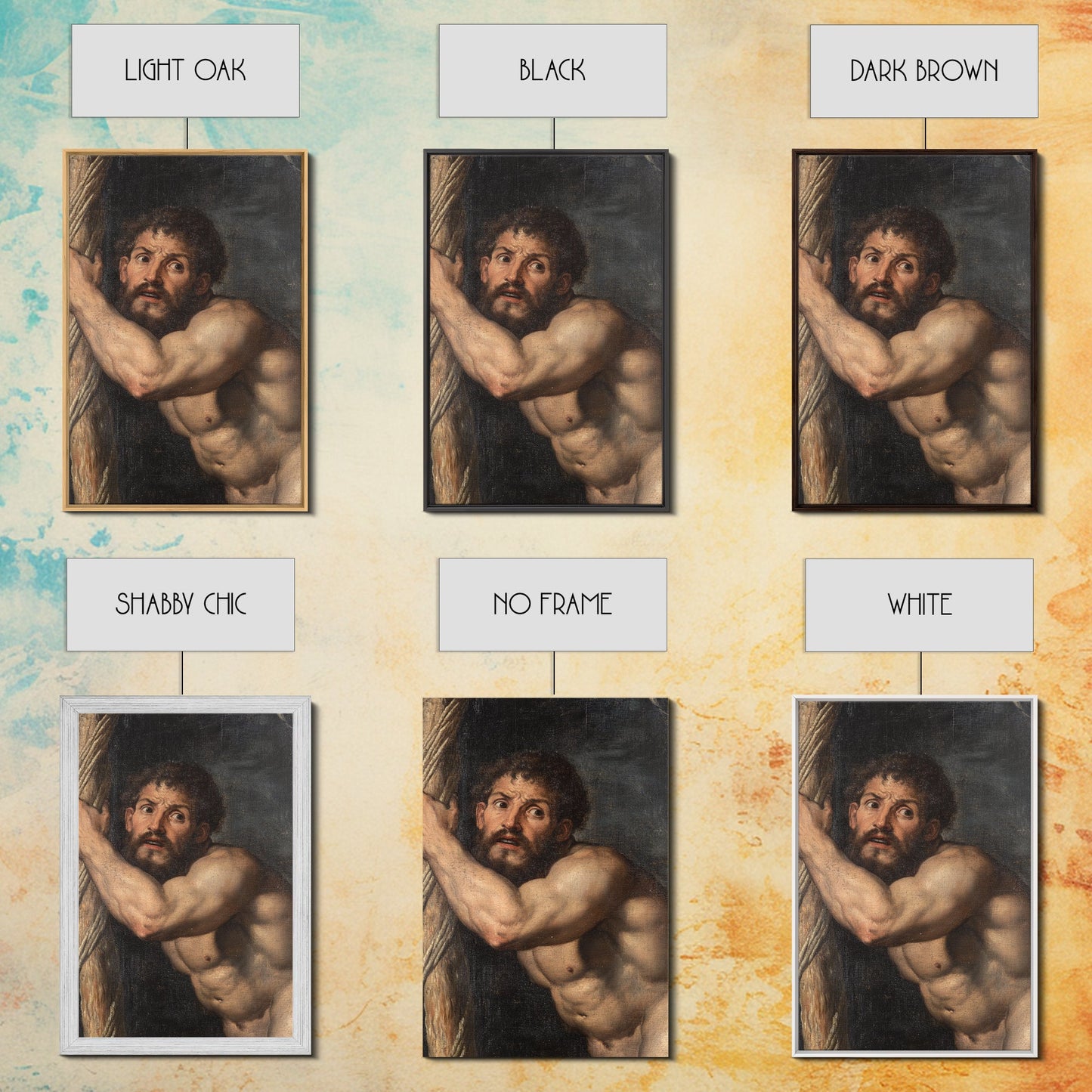 Satyr Painting Print, Framed Canvas Print, Satyr Painting Original, Satyr Artwork, Folk Art, Spooky Decor