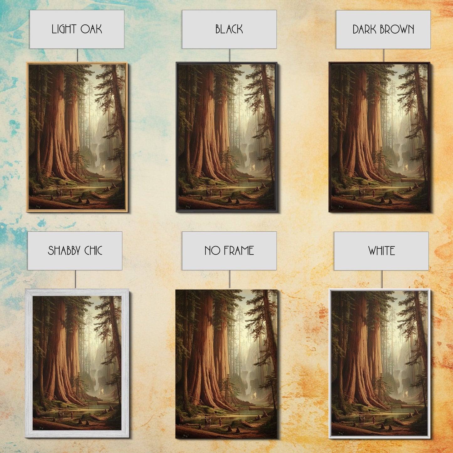 Majestic California Redwood Trees Framed Canvas Print, Redwood National Park, Fantasy Decor, California Decor, PNW Wall Art