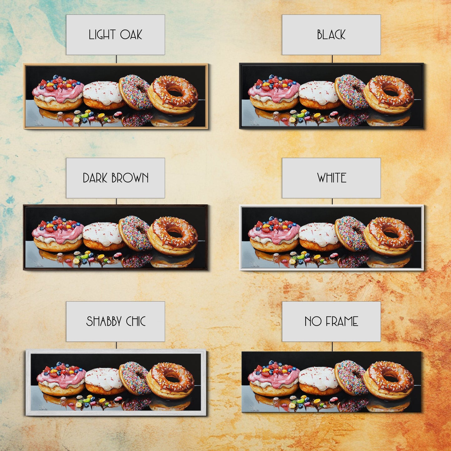 Renaissance Style Painting Of Some Donuts, Framed Canvas Print, Bakery Decor, Bakery Wall Art, Donut Shop Wall Art, Funny Renaissance Art